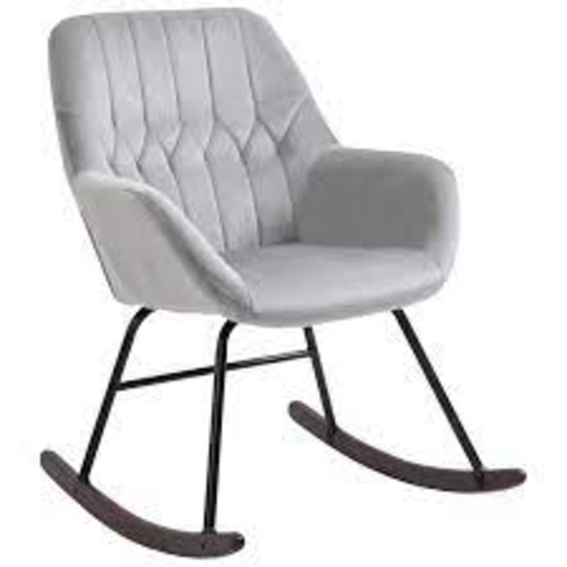 Modern Rocker with Steel Frame Sponge Padding for Home Office Grey. - SR4. RRP £198.99. TUB-SHAPE