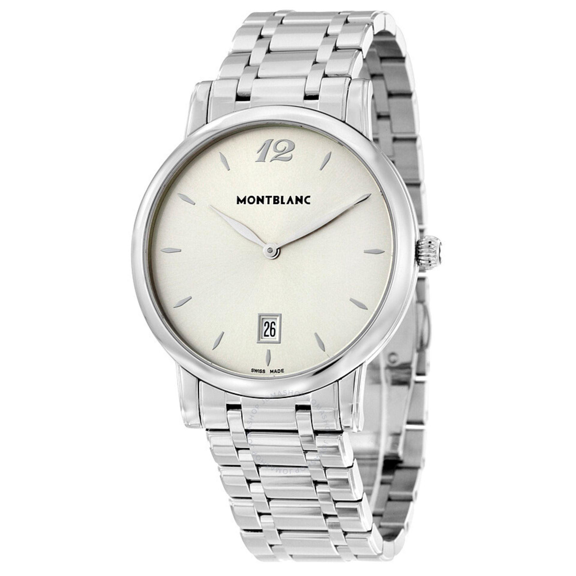 BRAND NEW Montblanc Star Classique Silver Dial Stainless Steel Mens Watch (218) RRP £2400