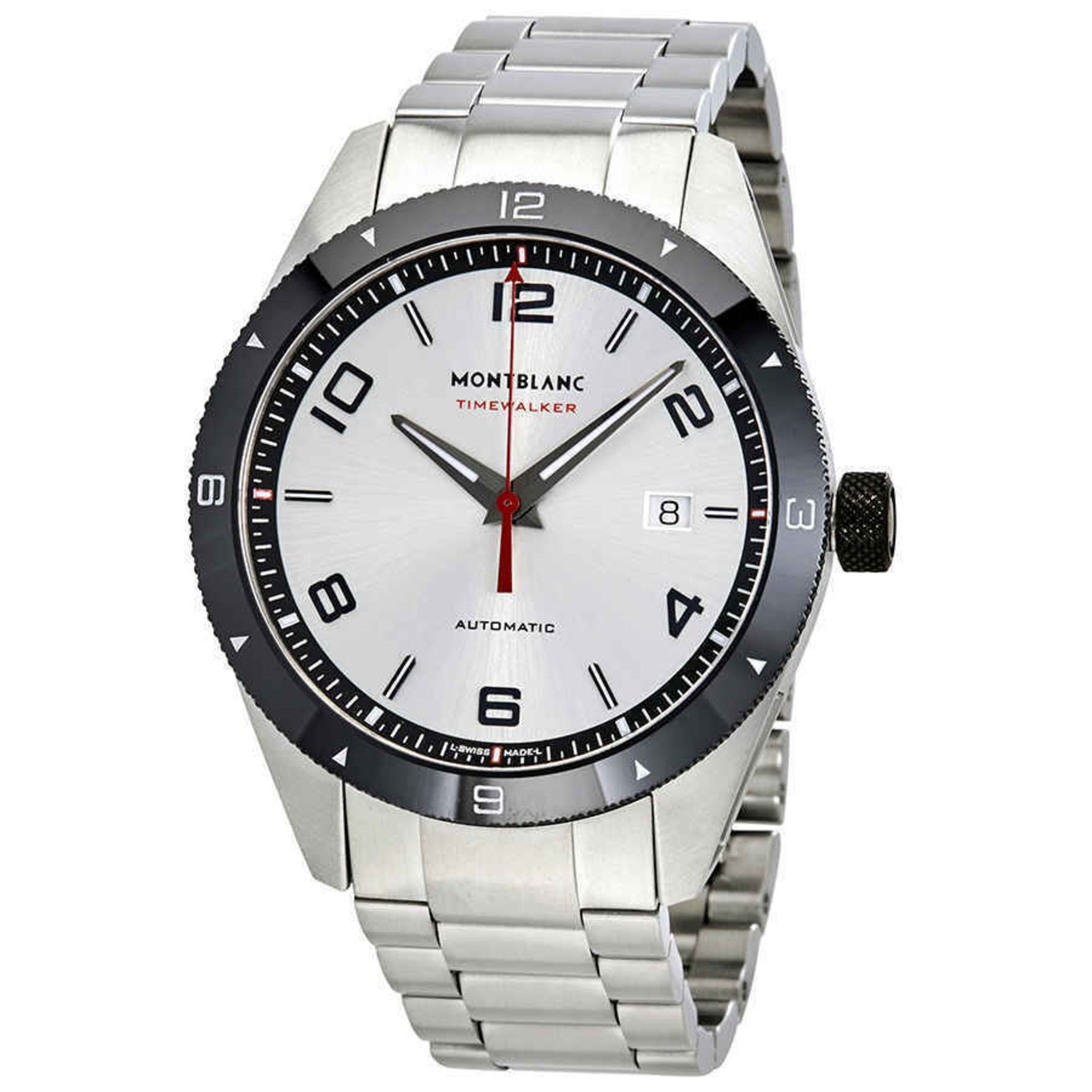 BRAND NEW MONTBLANC Timewalker Silver Dial Stainless Steel Men's Watch (559) RRP £3000