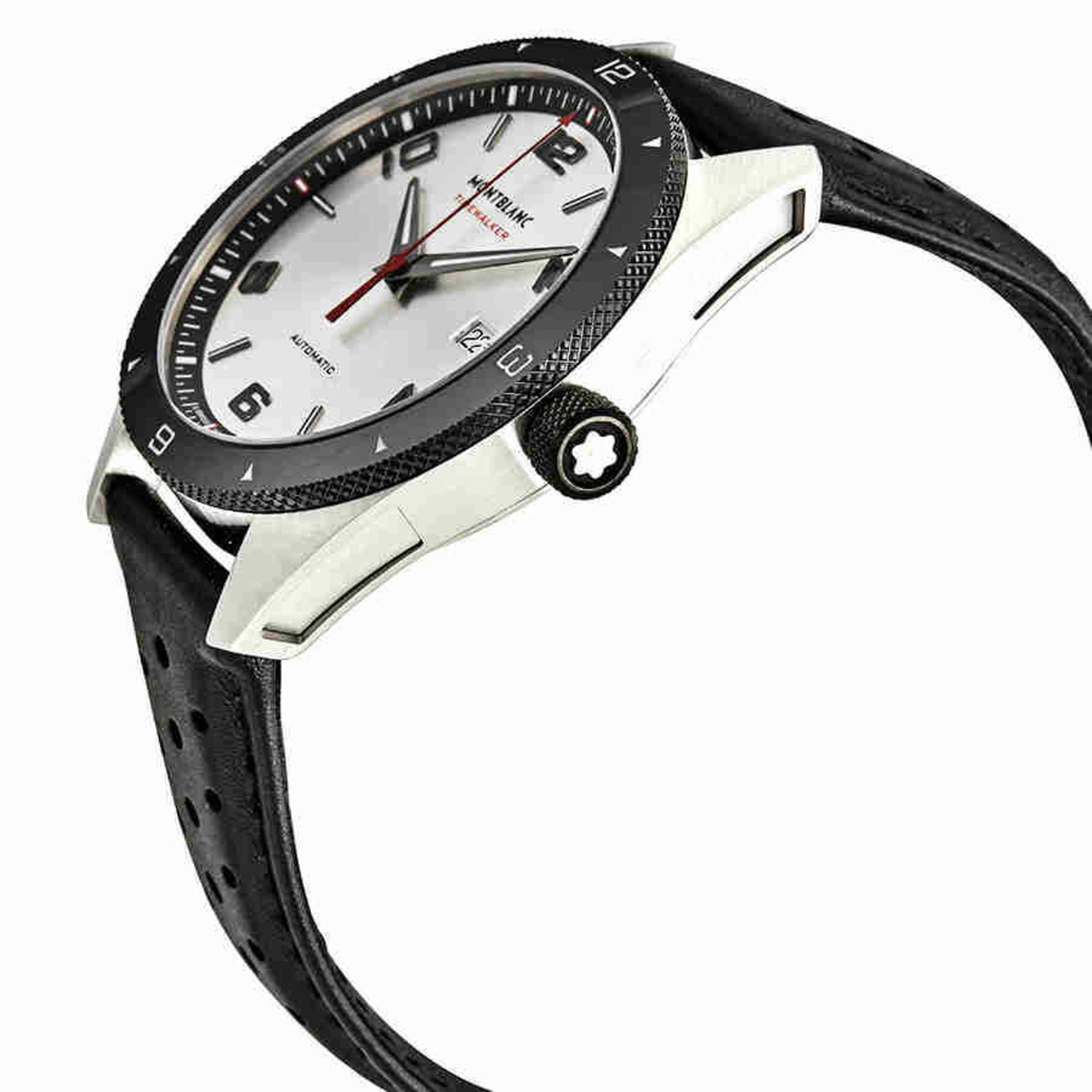 BRAND NEW MONTBLANC Men's TimeWalker Calfskin Leather Silver Dial Watch (542) RRP £2900 - Image 3 of 3
