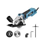 TRADE LOT 5 X NEW BOXED WESCO 500W 5100 RPM Compact Circular Saw with 2 Saw Blades Cutting Depth