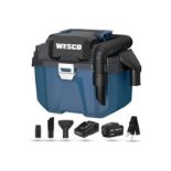 NEW BOXED WESCO Wet and Dry Vacuum Cleaner, Cordless Wet Dry Vacuum Cleaner, 3.6 kg Compact Wet-