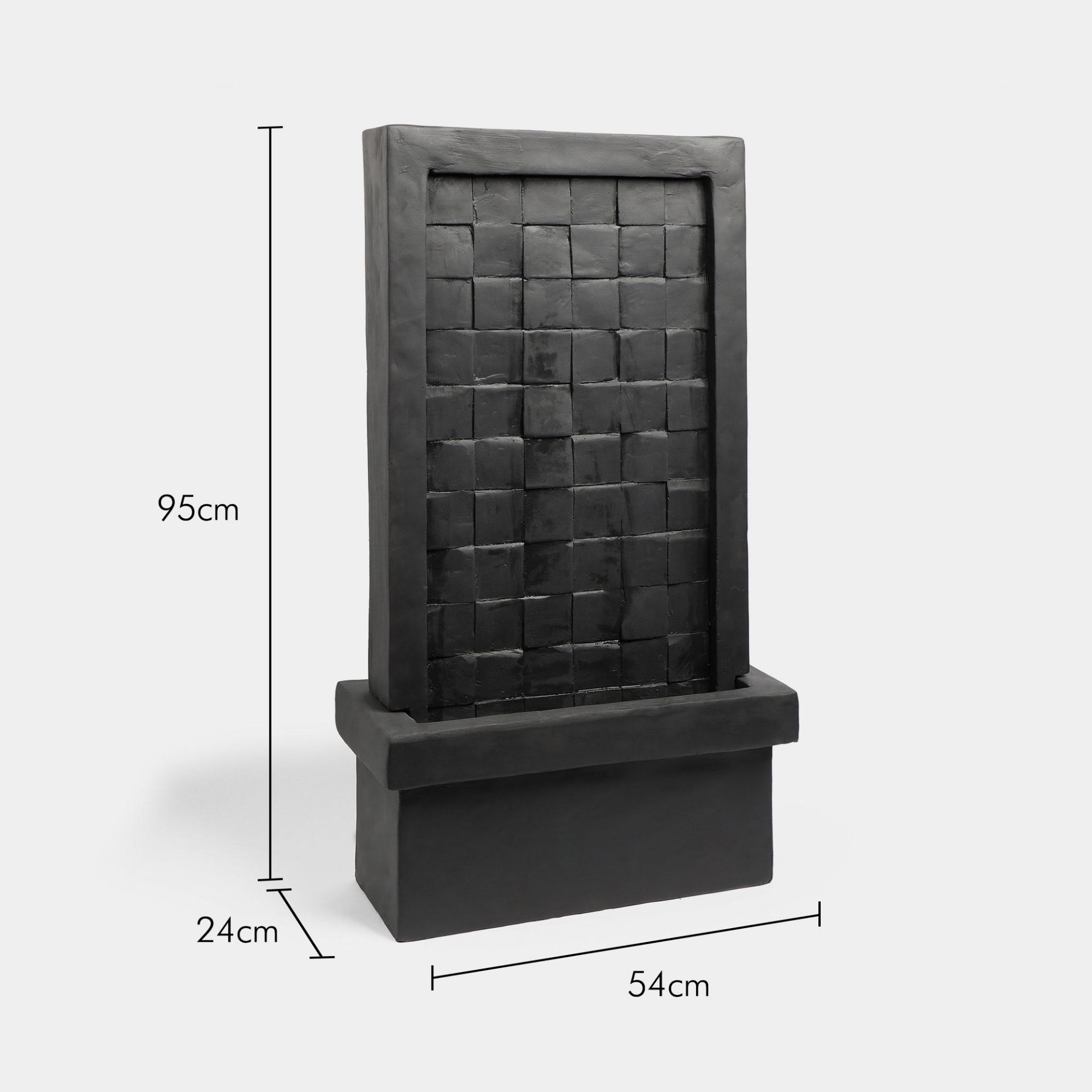 New & Boxed Tiled Waterfall Water Feature - Tall LED Wall Lit Cascading Water Fountain. RRP £349.99. - Image 6 of 6