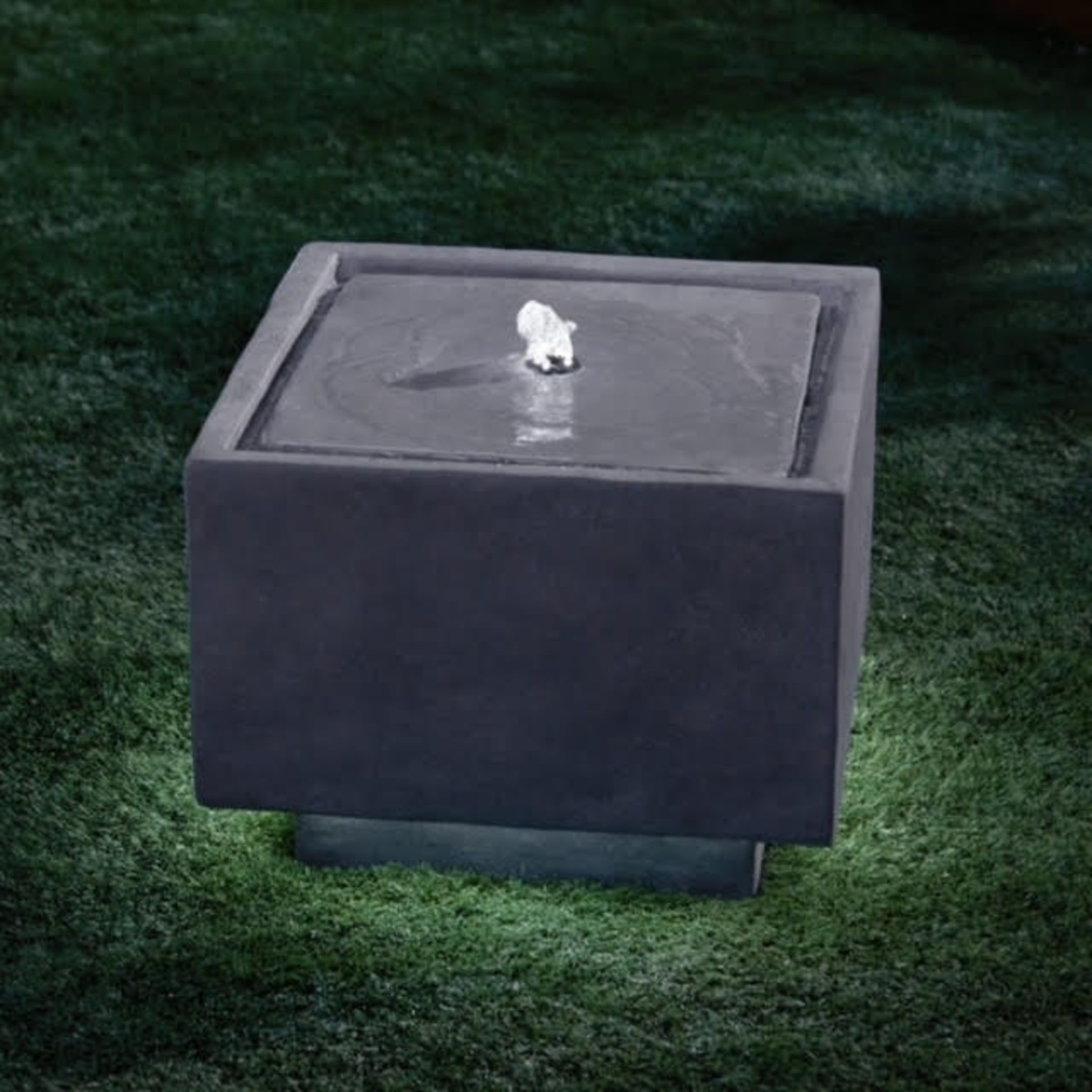 New & Boxed LED Grey Cube Water Feature. RRP £349.99. (REF718) Square Water Feature, Indoor/ - Image 5 of 7