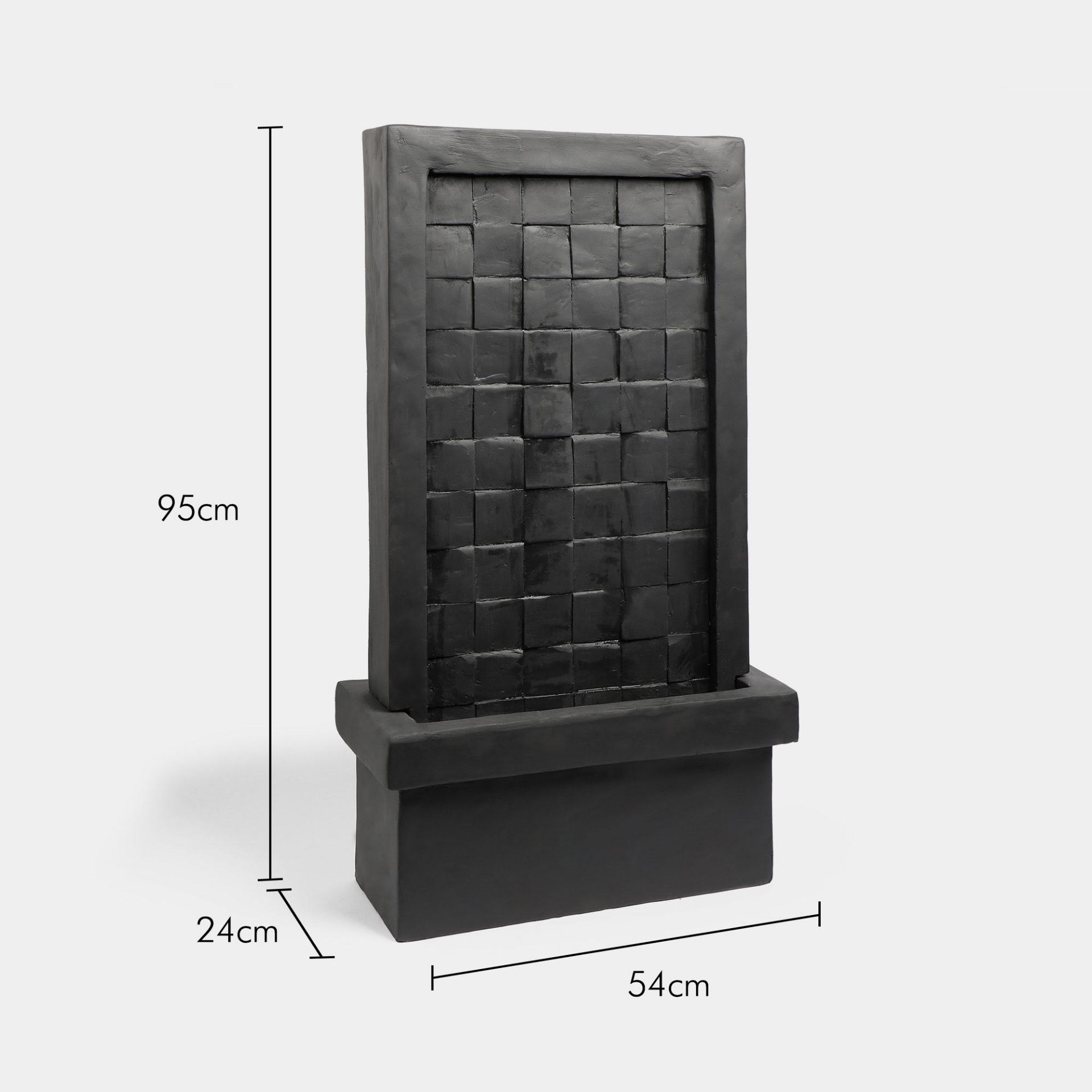 New & Boxed Tiled Waterfall Water Feature - Tall LED Wall Lit Cascading Water Fountain. RRP £349.99. - Image 4 of 6