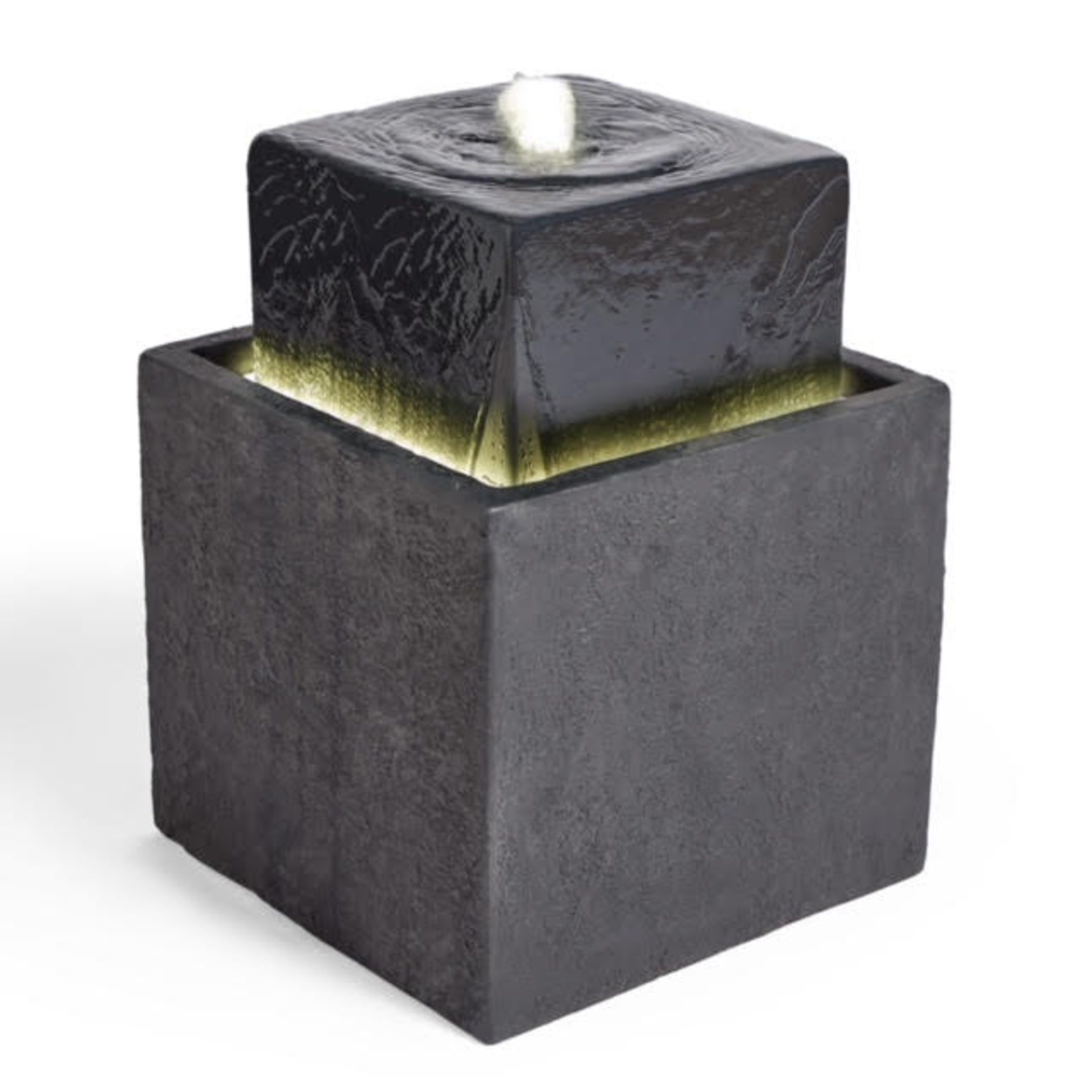 New & Boxed Square 2 Tier Water Feature. RRP £299.99. (REF671) – Indoor and Outdoor Cascading - Image 5 of 7