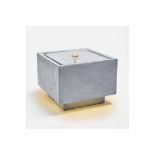 New & Boxed LED Grey Cube Water Feature. RRP £349.99. (REF718) Square Water Feature, Indoor/