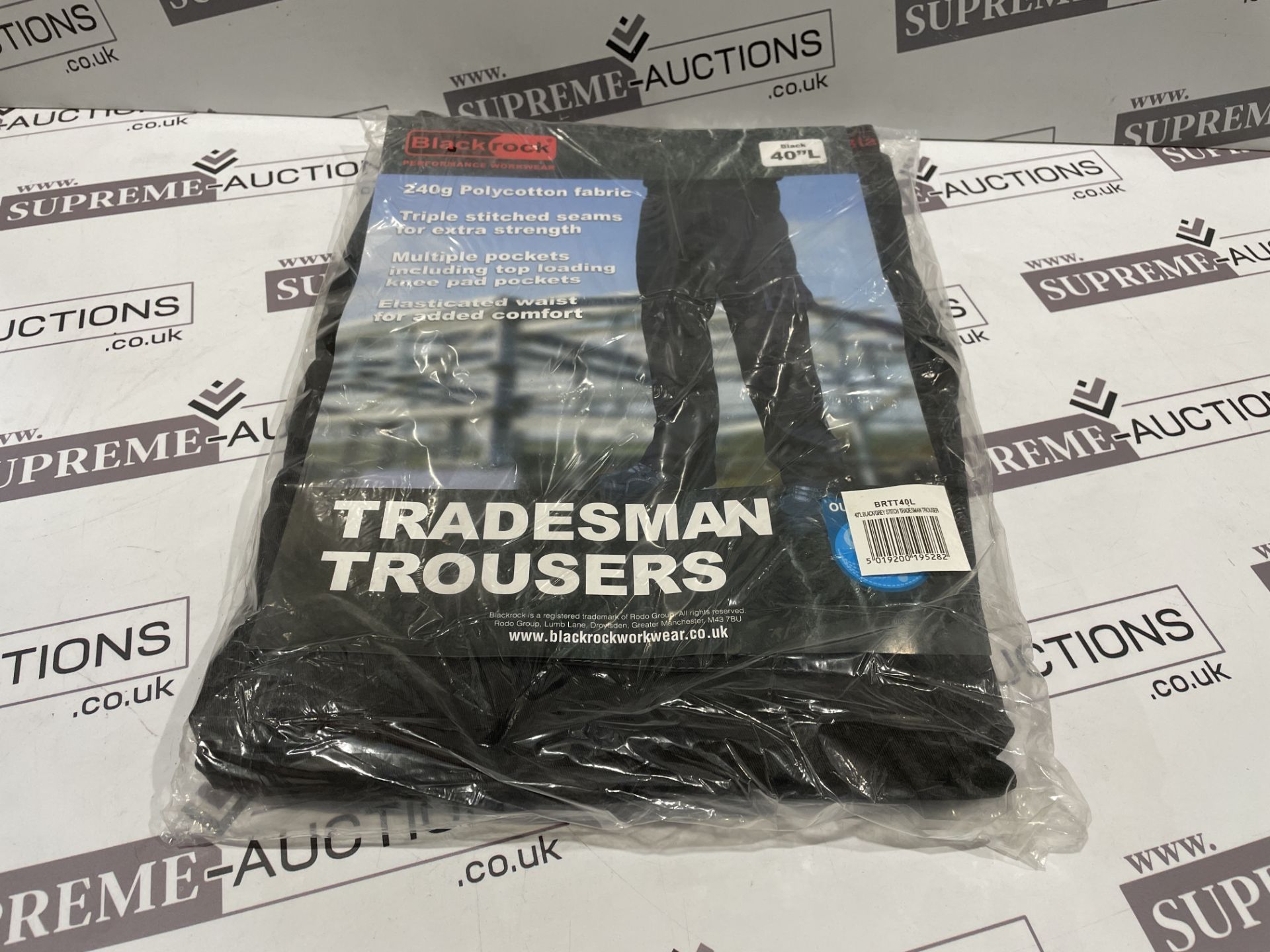 16 X BRAND NEW BLACKROCK 240G POLYCOTTON PROFESSIONAL TRADESMAN TROUSERS SIZE 40 S1RA