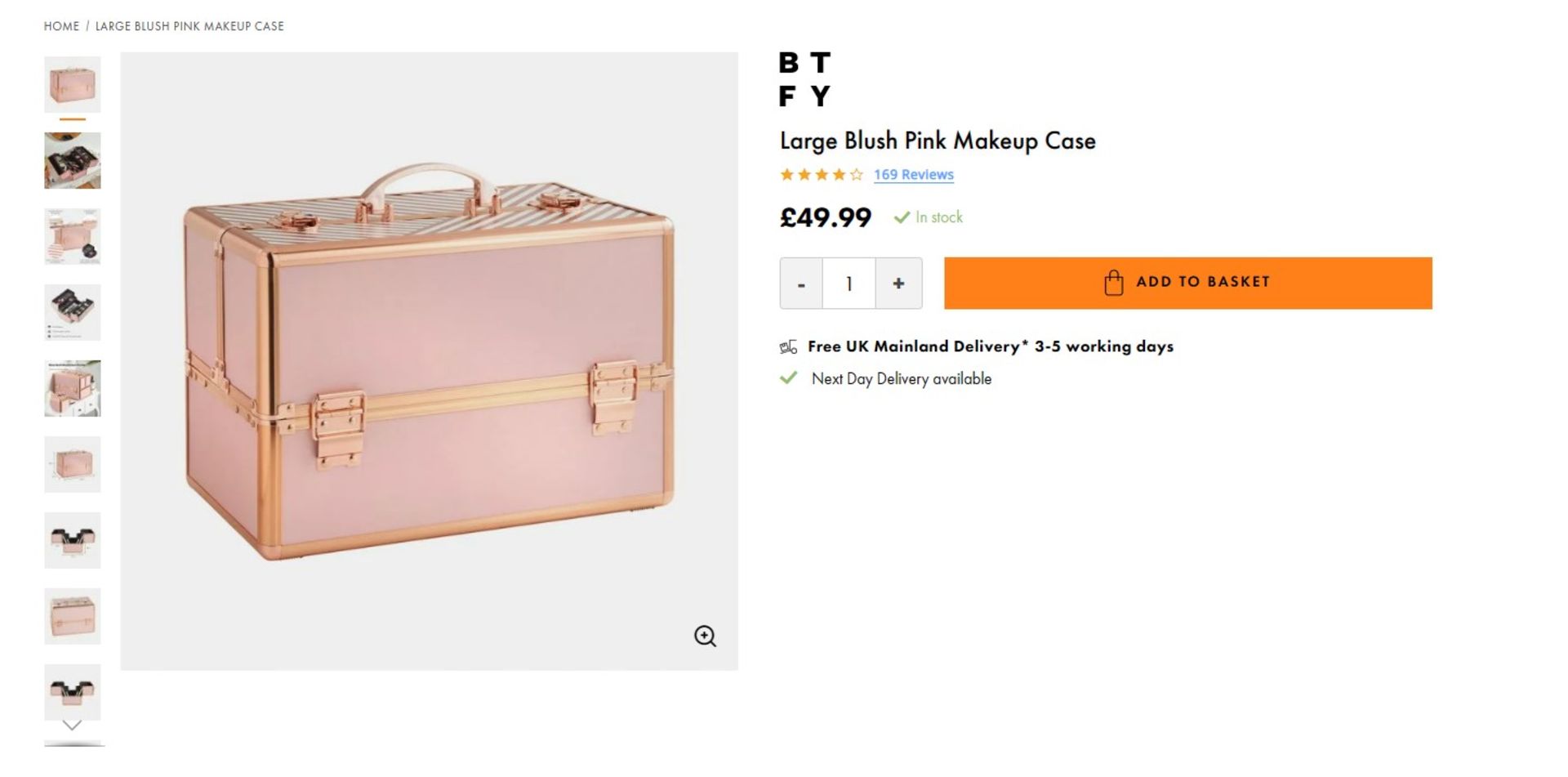 3 x New & Boxed Beautify Large Blush Pink Makeup Case. RRP £49.99 each. (4010129). House all your - Image 2 of 5
