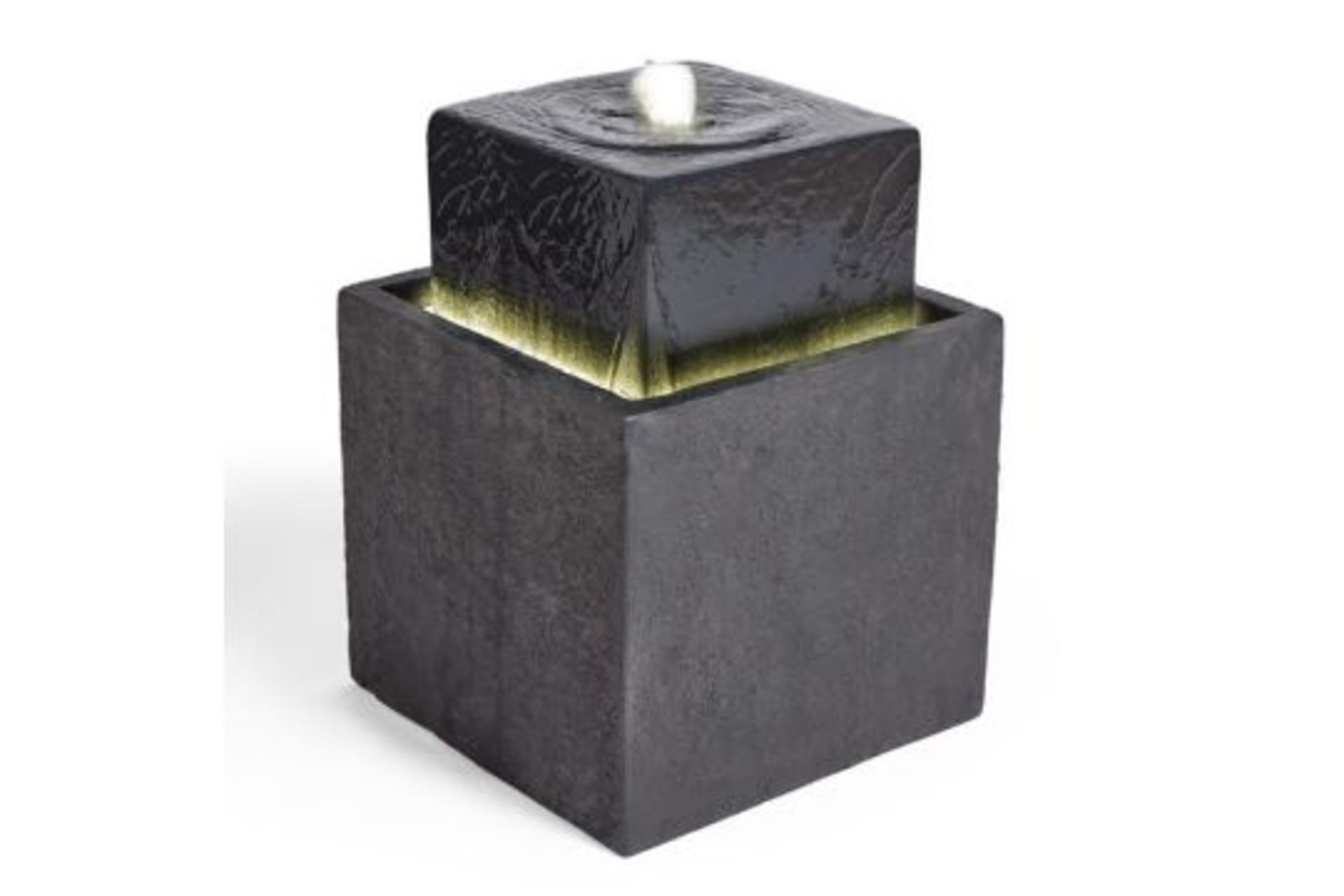 New & Boxed Square 2 Tier Water Feature. RRP £299.99. (REF671) – Indoor and Outdoor Cascading