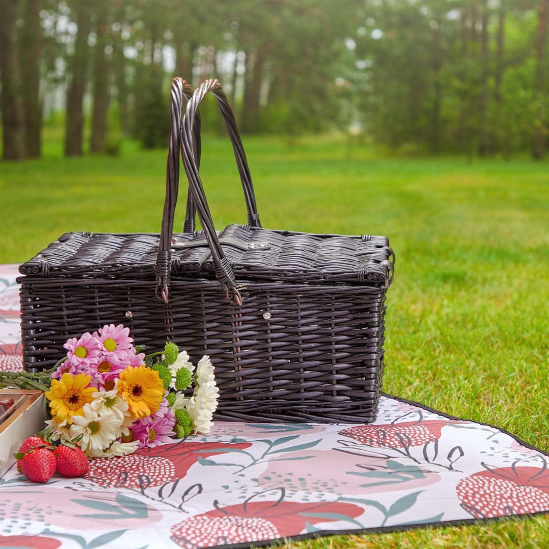 2 x New & Boxed Beautify 4 Person Folding Picnic Basket. (1000392). Level up your outdoor dining - Image 3 of 5