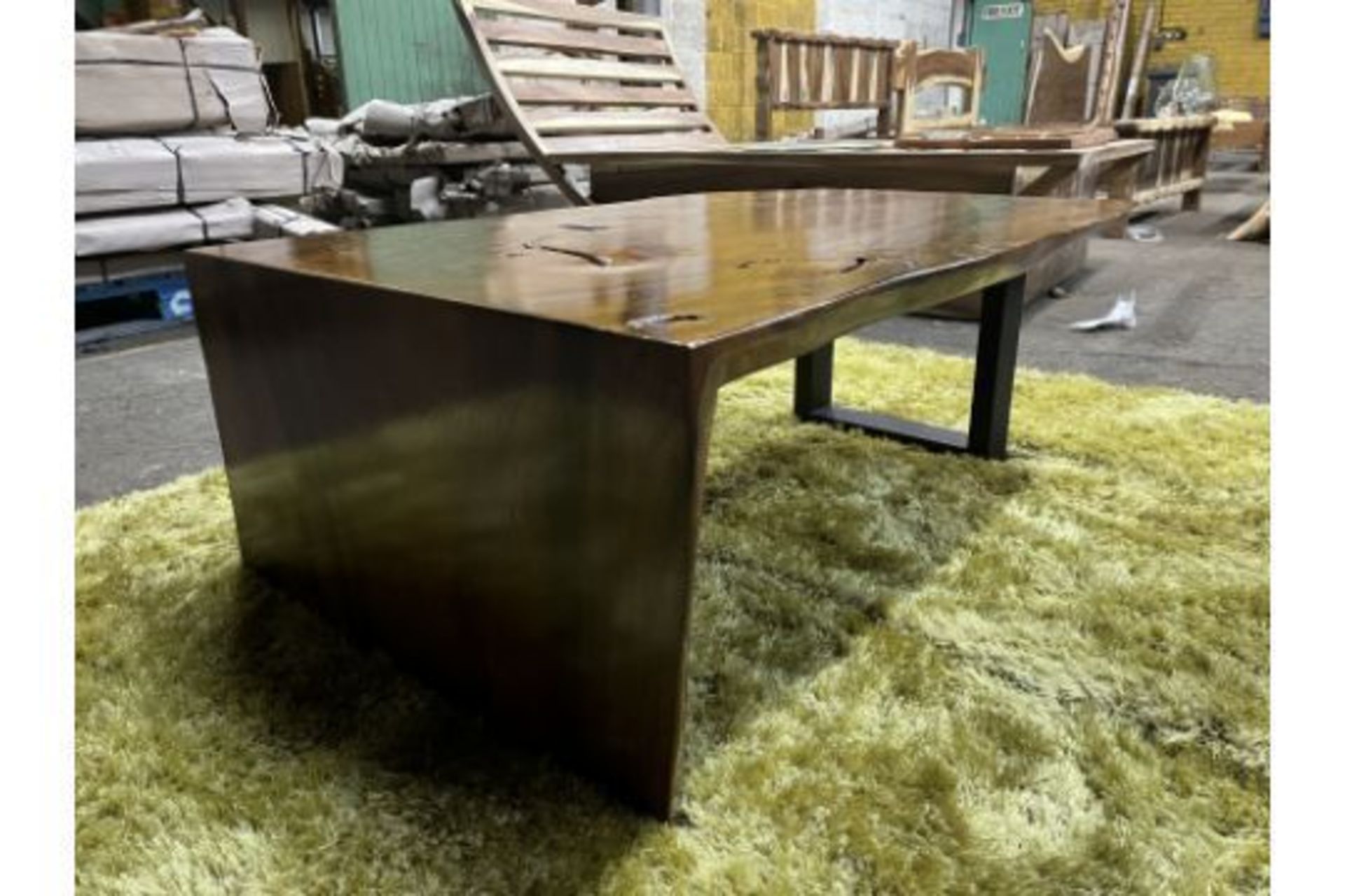 BRAND NEW SOLID WOODEN SUAR L COFFEE TABLE 120 X 60 X 45 RRP £1295