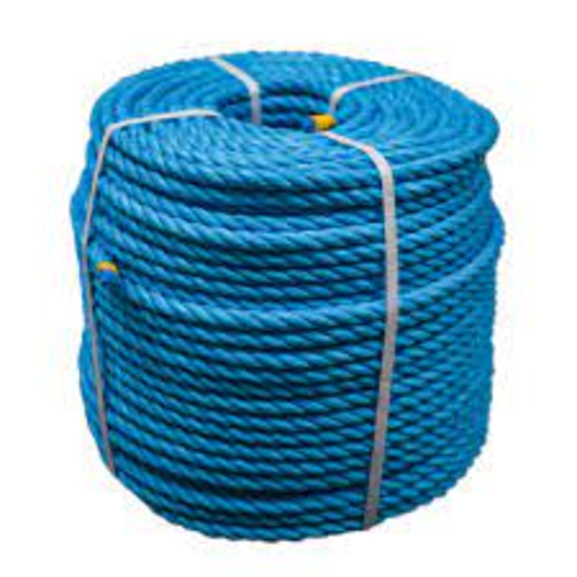 BRAND NEW 16mm x 220m Blue Heavy Duty Poly Rope Coils Polypropylene PP RRP £149 (3472) R7-2