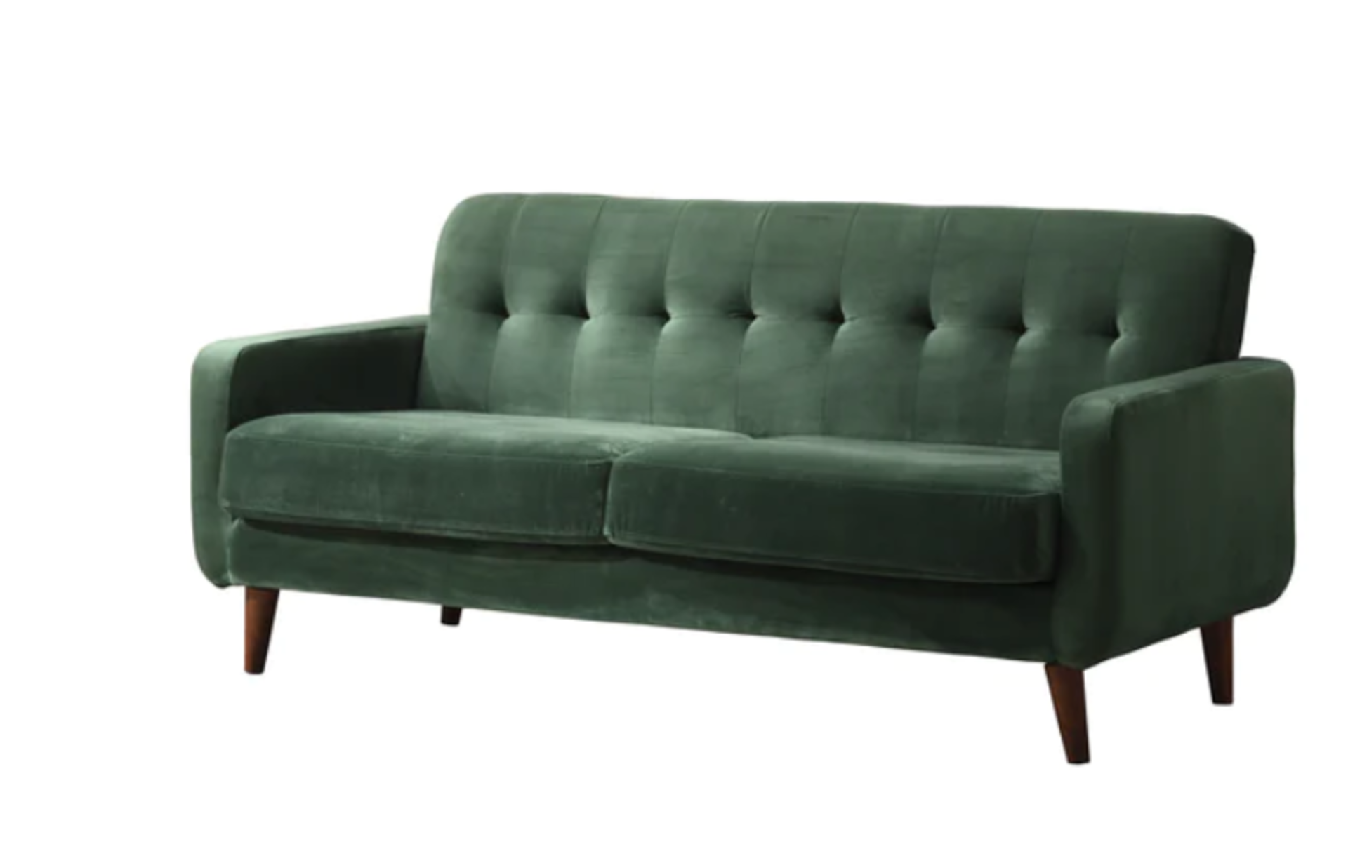 Clarence Sofa Range in Green Velvet. RRP £499.99. - SR6. Upholstered with soft velvet effect - Image 2 of 2