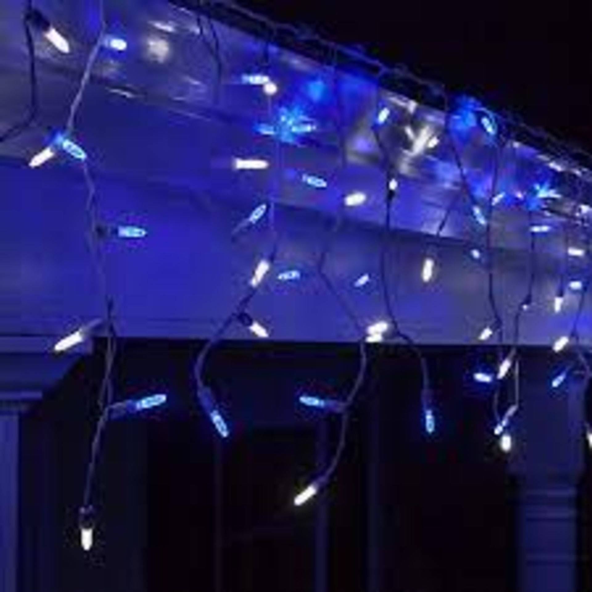 Blue & White Icicle LED Lights - SR4
