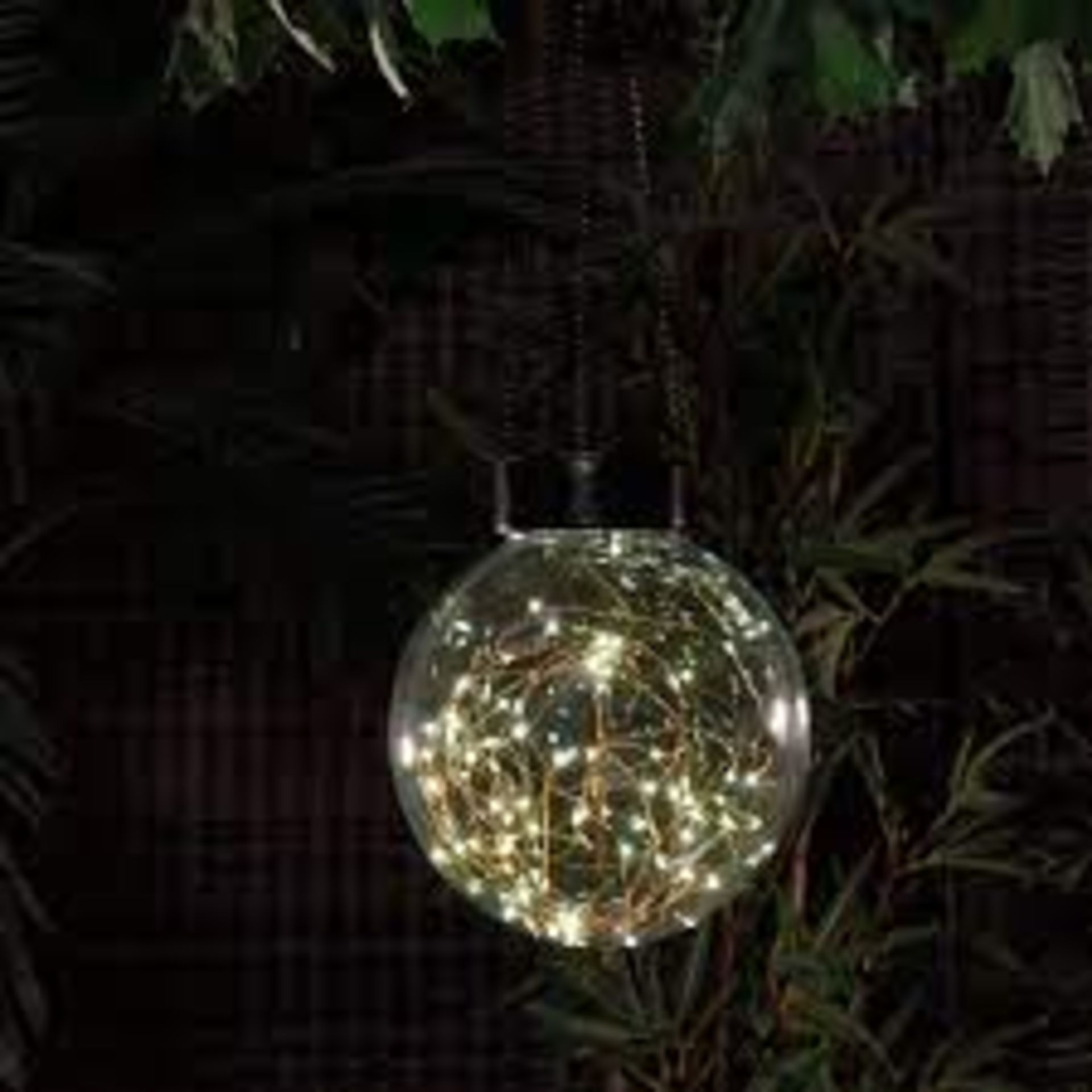 Crocus Hanging fine wire LED glass ball light - SR4