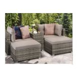 Trade Lot 4 x New & Boxed Luxury Signature Weave Garden UV Treated Rattan Harper Grey Stackable