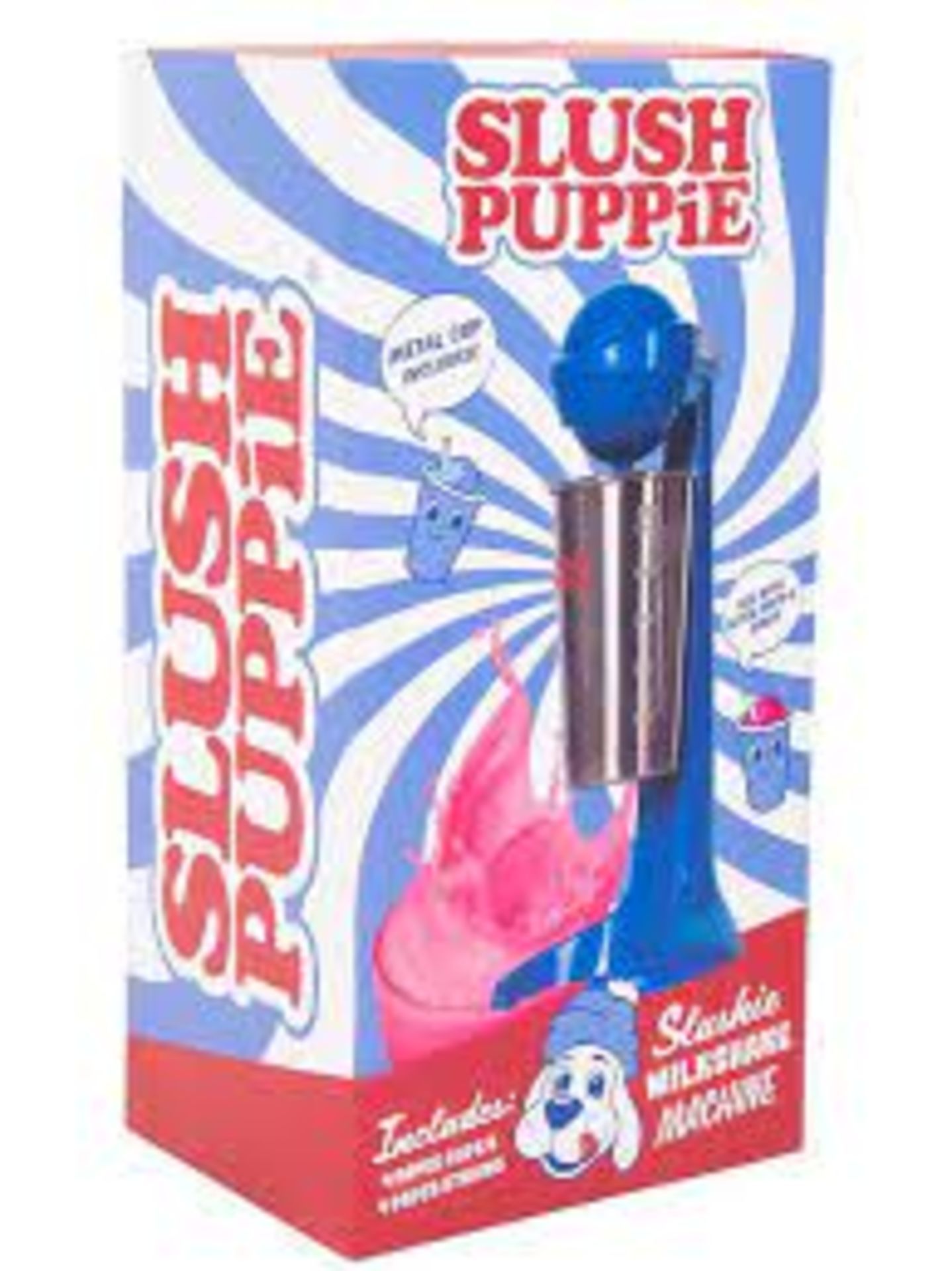 3 X NEW BOXED SLUSH PUPPIE MILKSHAKE PARTY PACK. INCLUDES MILKSHAKE MACHINE, 6 PAPER CUPS & STRAWS