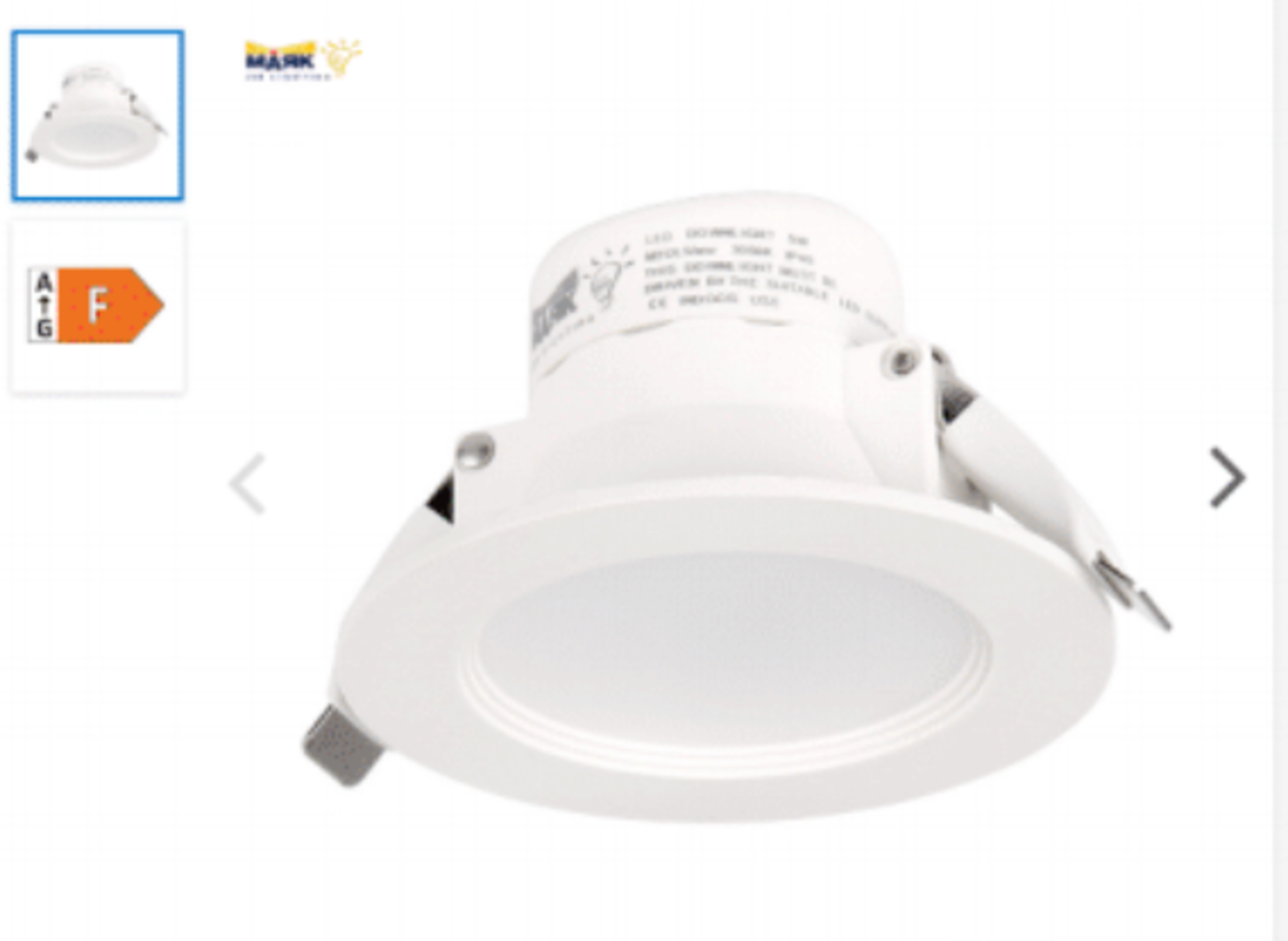 200 X BRAND NEW FIXED COOL WHITE DOWNLIGHTS (WATTAGE, CUT OUT AND LUMEN MAY VARY)