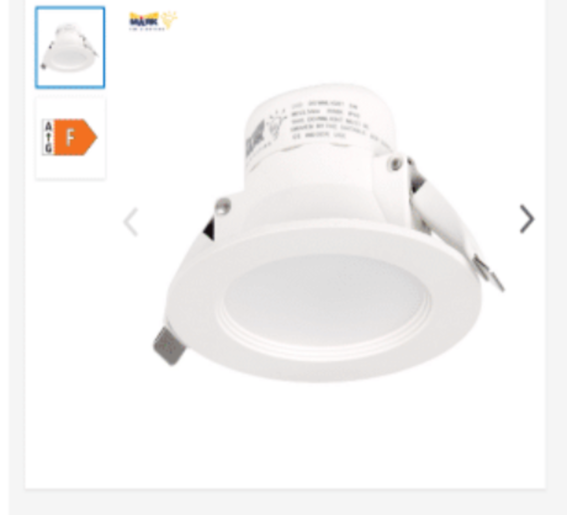 200 X BRAND NEW FIXED WARM WHITE DOWNLIGHTS (WATTAGE, CUT OUT AND LUMEN MAY VARY)