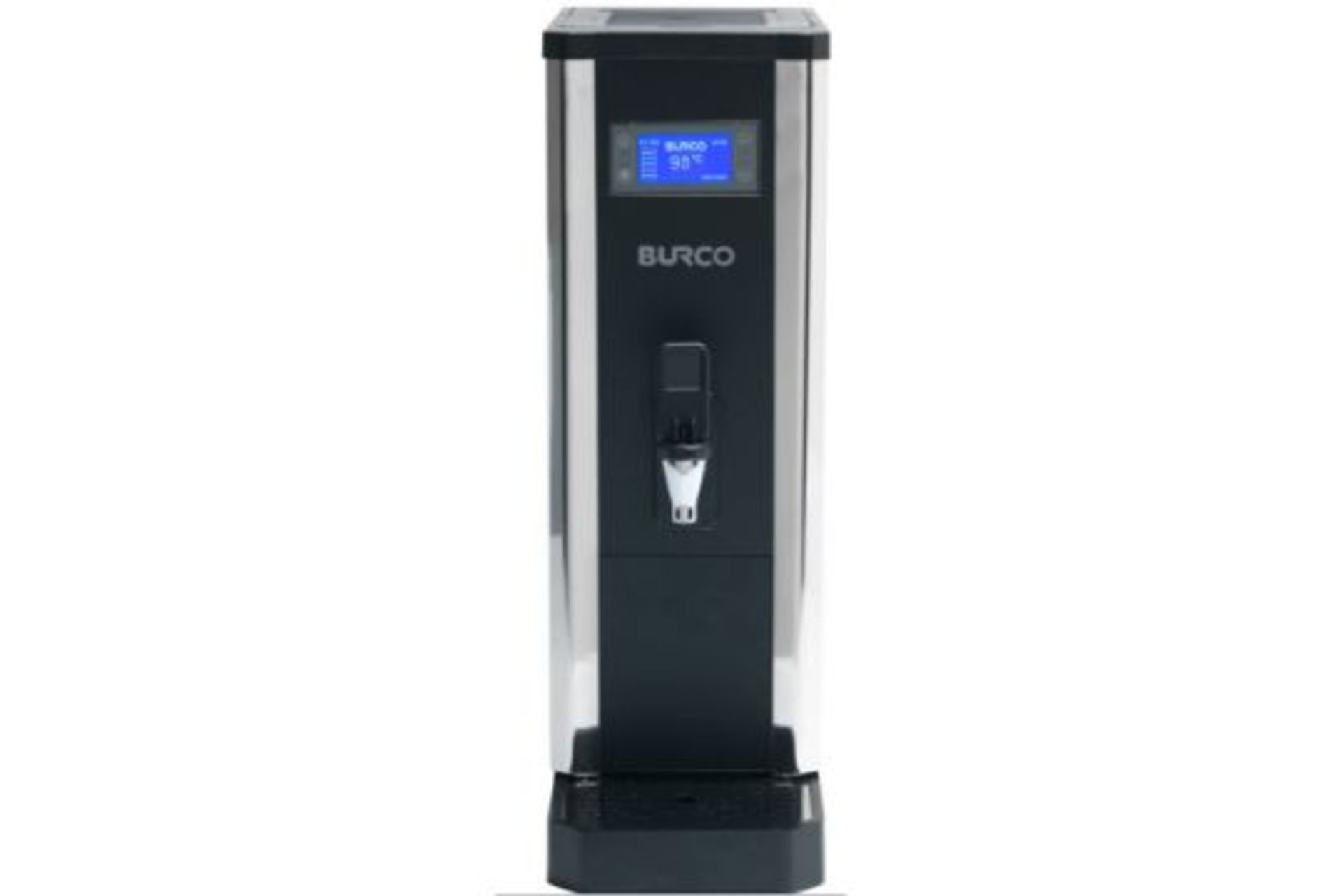 New & Boxed Burco Slimline Autofill 10L Water Boiler with Filtration (tap operated). (PALLET