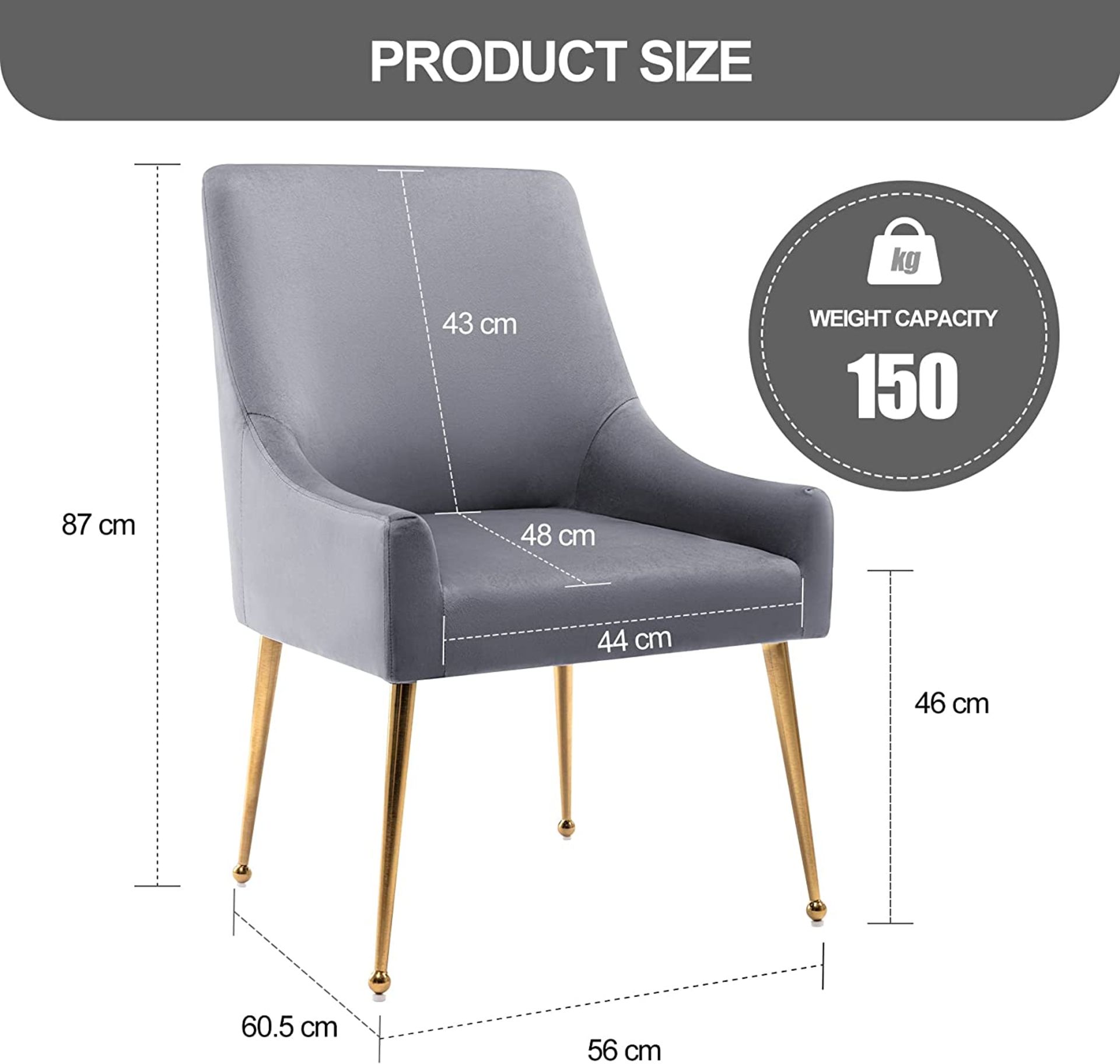 PALLET TO CONTAIN 6x NEW Velvet Vanity Armchair Set of 2, Dining Chairs Club Leisure Guest Lounge - Image 4 of 4