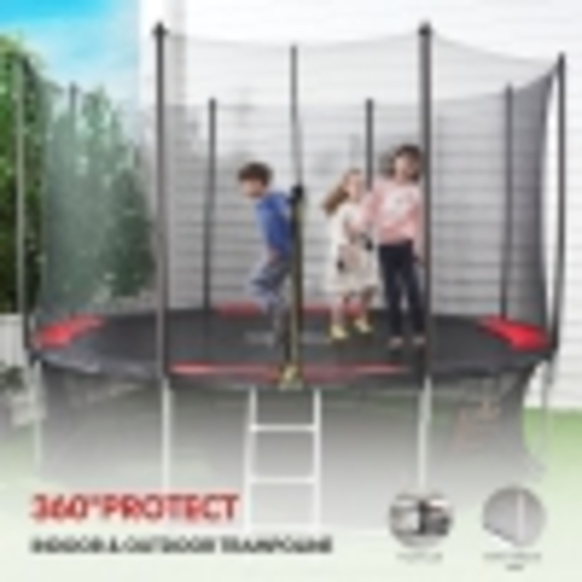 BRAND NEW Trampoline for Kid 12FT Large Outdoor Trampolines with Under Enclosed Safety Net & - Image 4 of 4