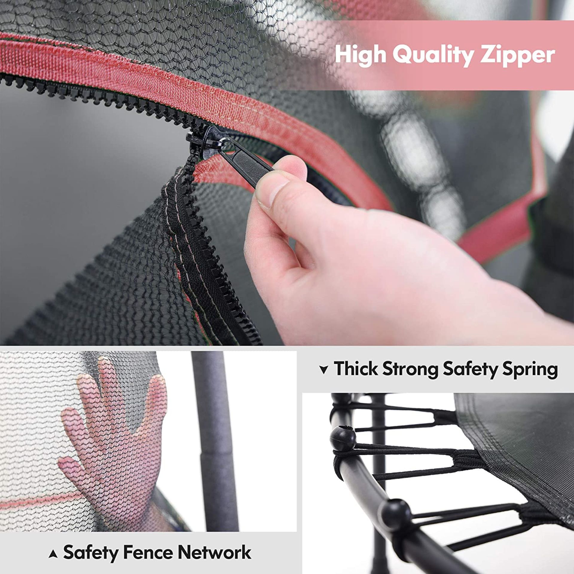 4 x brand new 54” Trampoline for Kids, Mini Toddler Trampoline with Safety Enclosure, Indoor & - Image 2 of 3