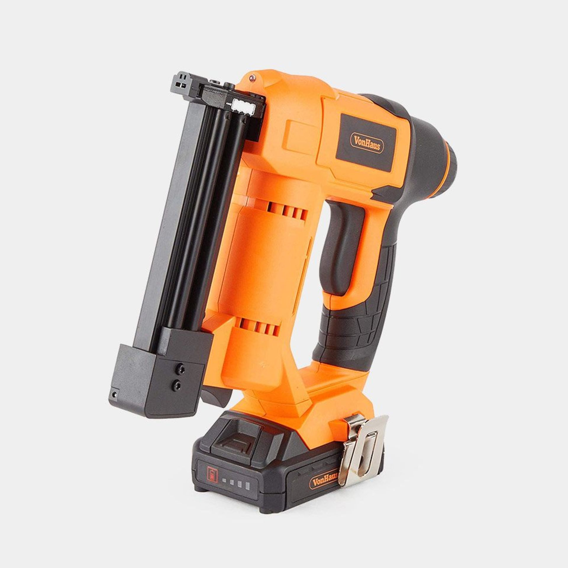18V Cordless Nail & Staple Gun. - BI. Because it’s cordless, it’s easy to use in locations where