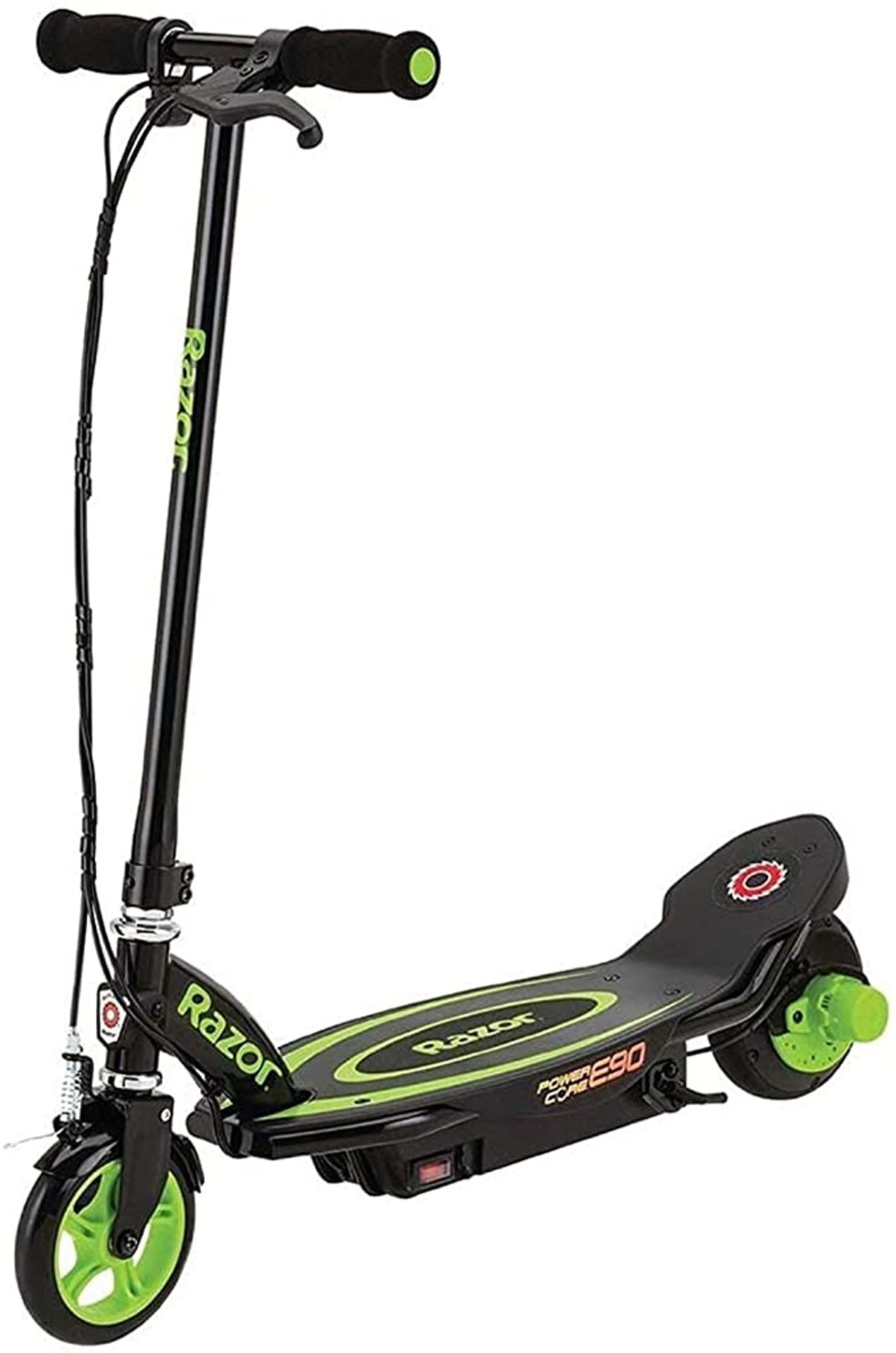 Razor Green Razor Powercore E90 Scooter, Green - AO. This Razor Power Core E90 electric scooter is