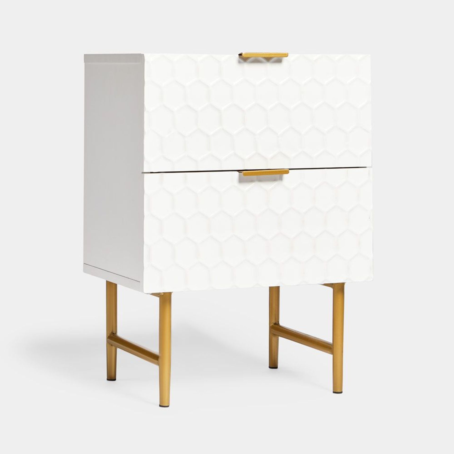 Honeycomb Bedside Cabinet. - BI. Finish off your space with this sweet and simple honeycomb