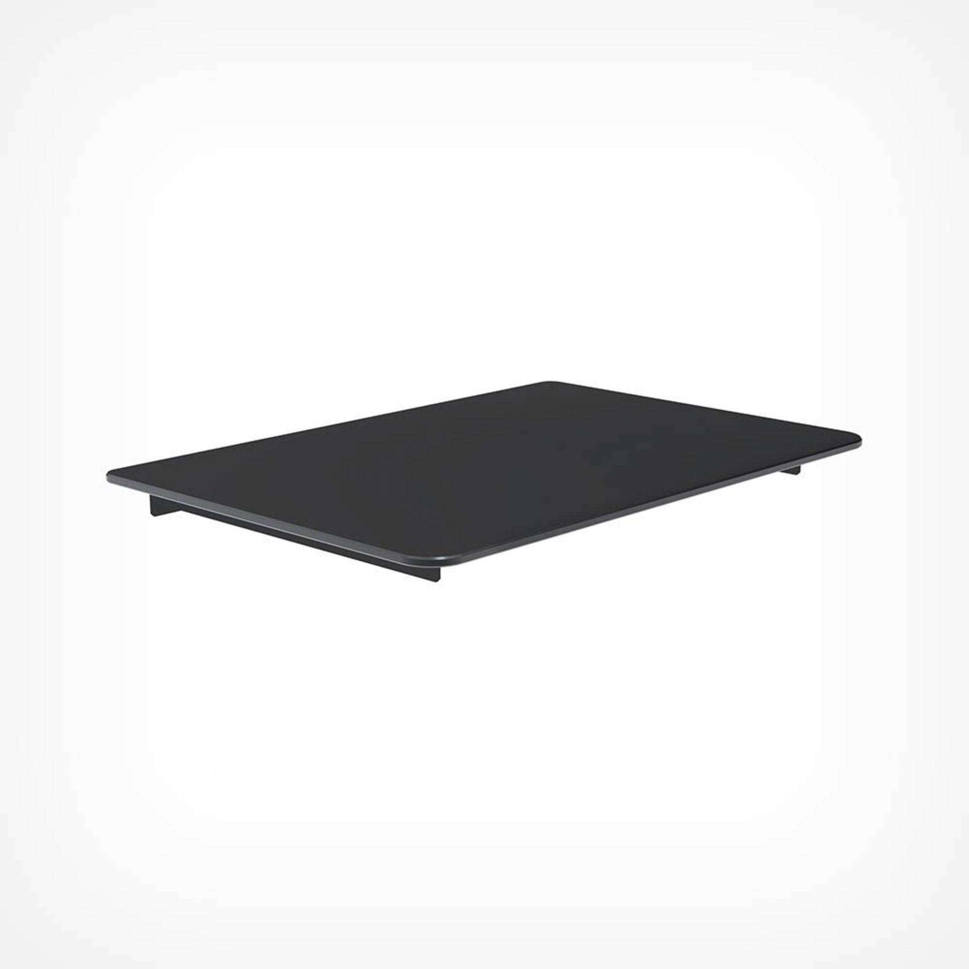 Floating Shelf - BI. Perfectly suited to sit below a wall-mounted TV, our Floating Glass Shelf is