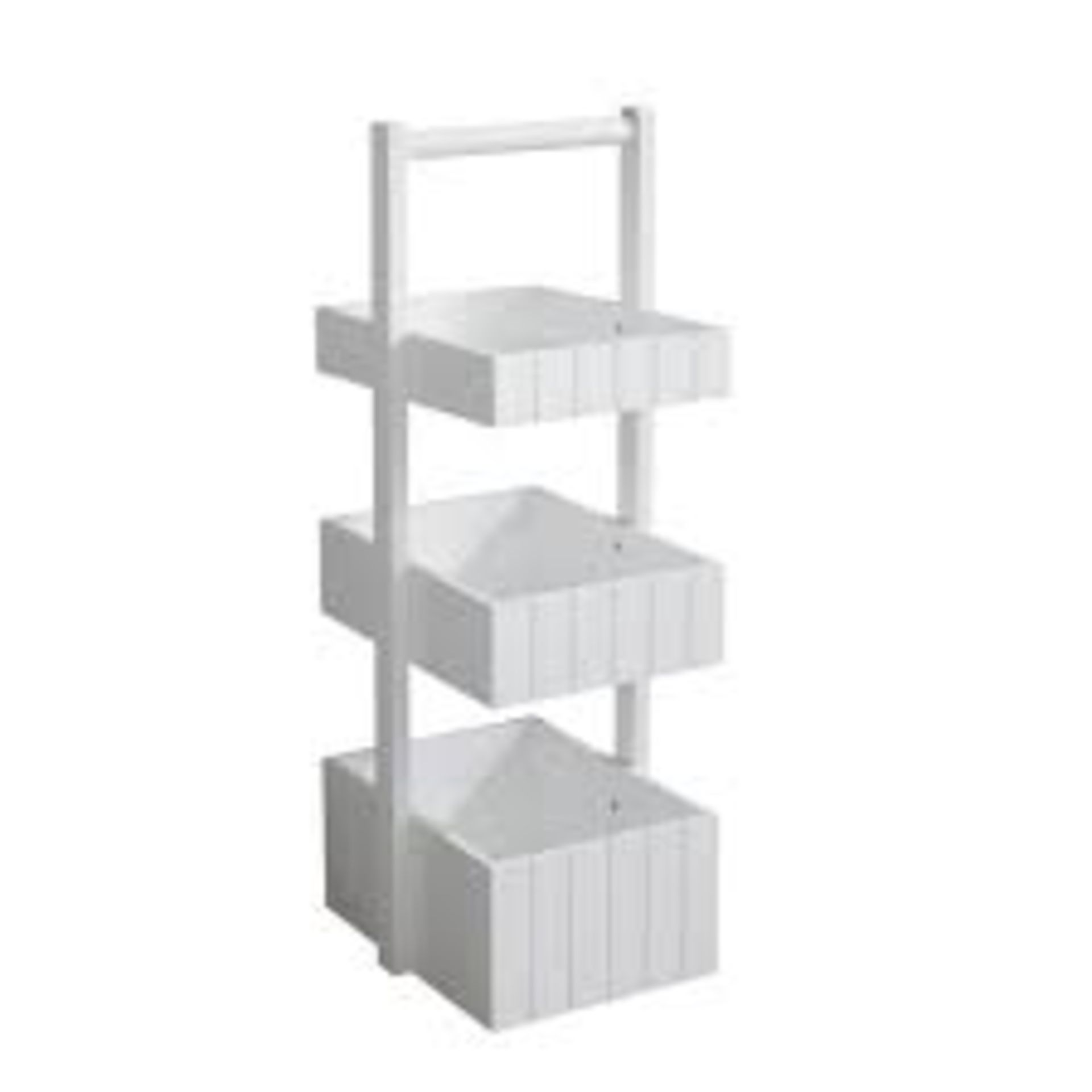 White Painted 3 Tier Caddy. - SR3. This compliments any style of classic or contemporary décor in