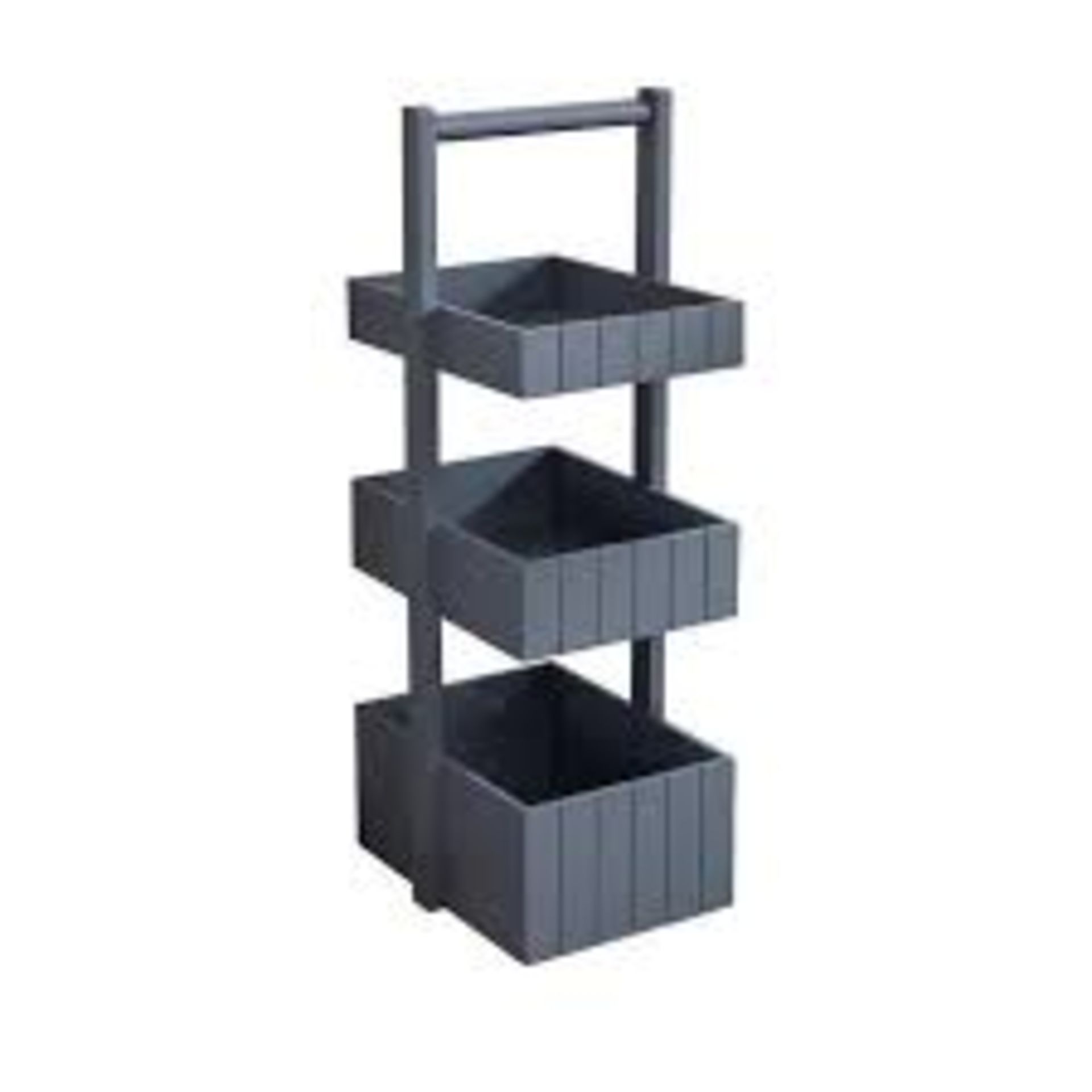 Grey Painted 3 Tier Caddy. - SR3. This compliments any style of classic or contemporary décor in