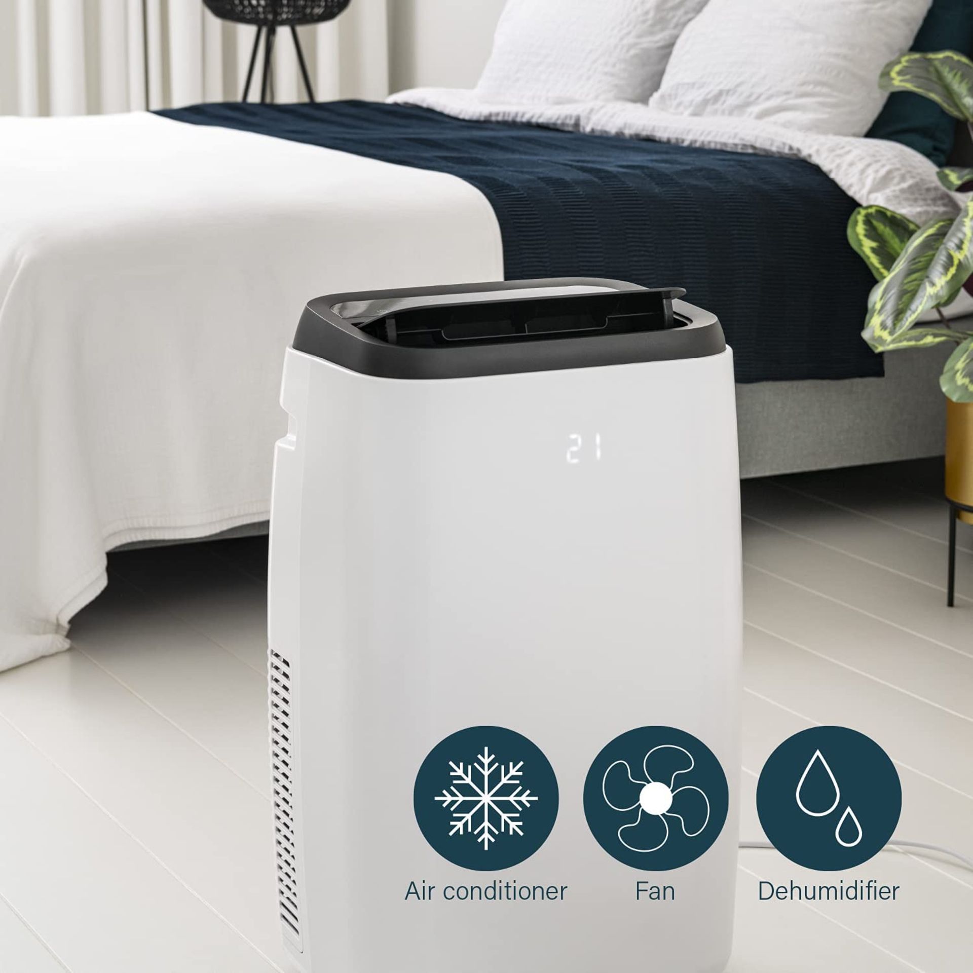 Princess Mobile Air Conditioner, 9000 BTU, Smart and Voice Control, 2,6 kW, Easy Steer Wheels, - Image 2 of 2