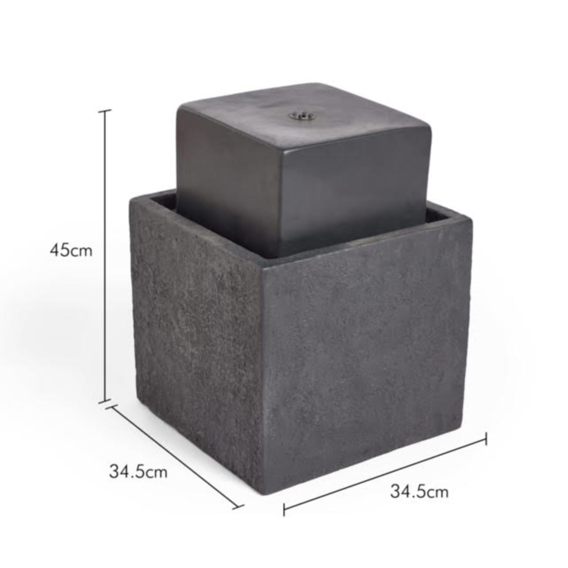 New & Boxed Square 2 Tier Water Feature. RRP £299.99. (REF671) – Indoor and Outdoor Cascading