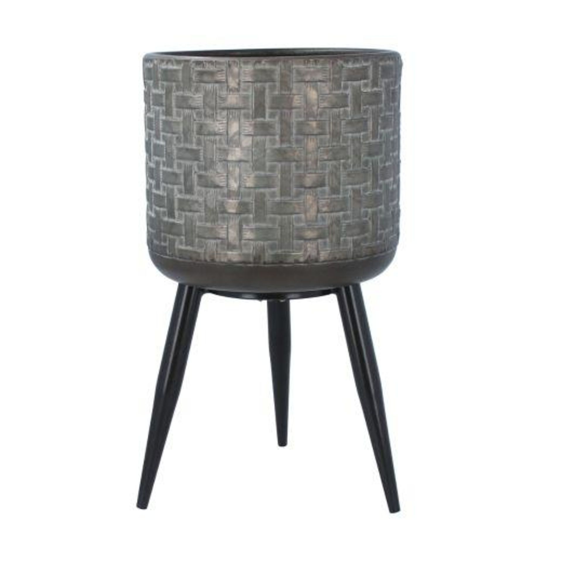 PALLET TO INCLUDE 60 X BRAND NEW GISELA GRAHAM BASKETWEAVE METAL POT COVERS WITH LEGS SIZE LARGE