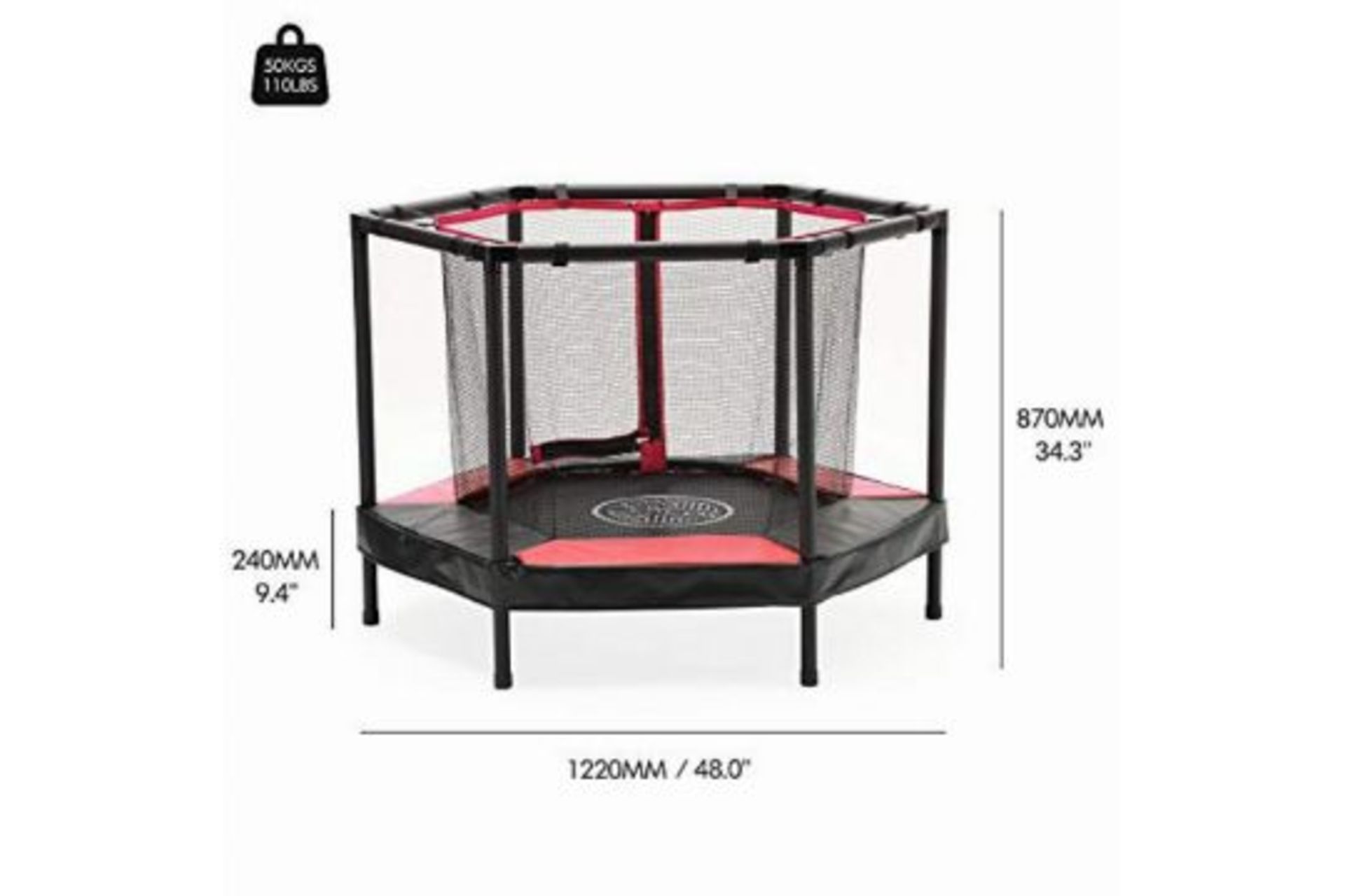 4 x brand new Kids Trampoline 4Ft Mini Trampolines with Enclosure Net and Safety Pad - Small Toddler