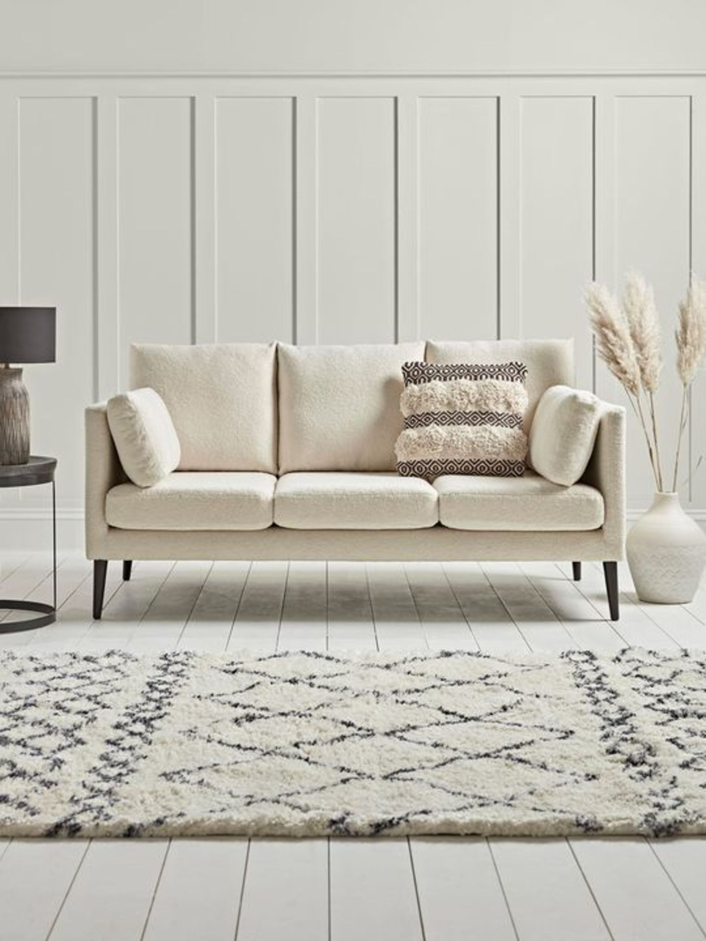 Cox & Cox Teddy Sofa in Soft Grey. RRP £2,795.00. - SR5. offers cosy, contemporary style...the