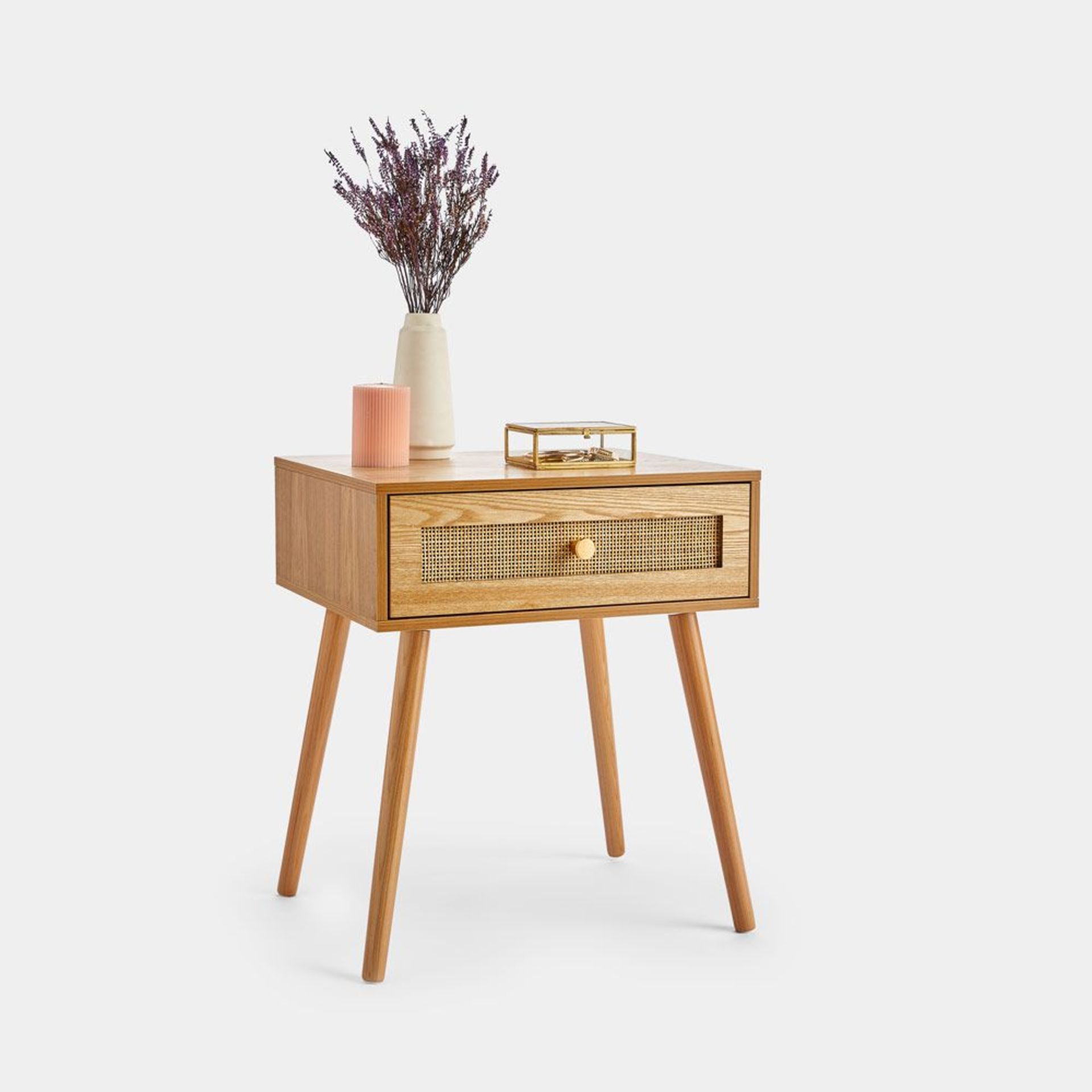 Rattan Bedside Table. - BI. Bring an earthy, natural feel to your space with a combination of