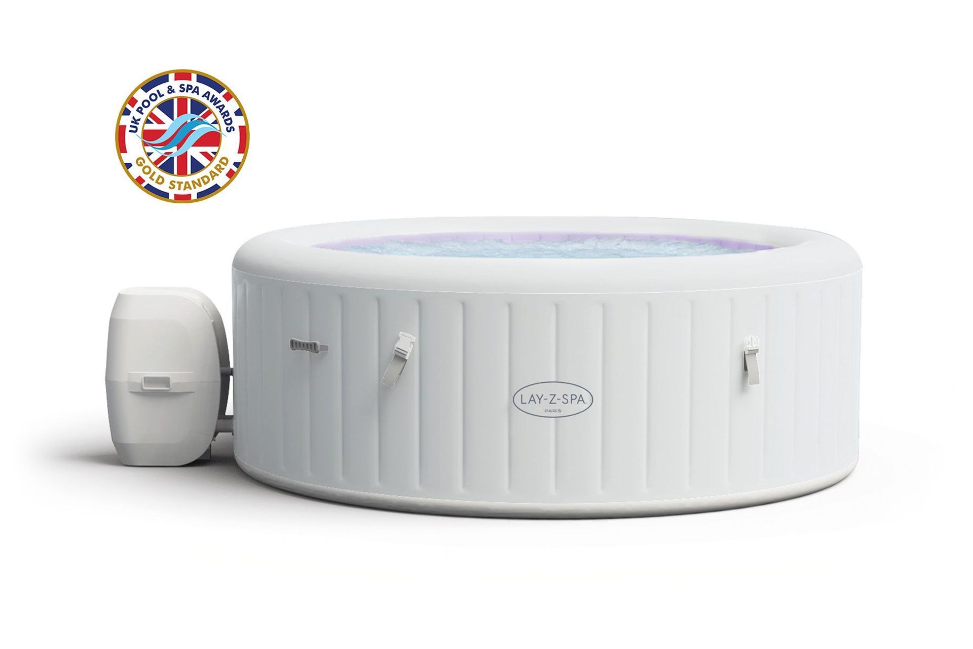 NEW & Boxed LAY-Z-SPA 6 Person PARIS AIRJET. The spacious Paris AirJet™ is all about the lights. The - Image 2 of 6