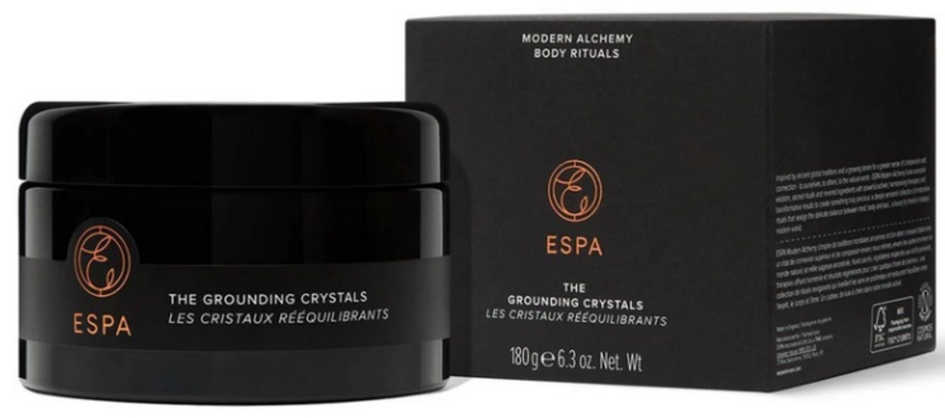 10x NEW & BOXED ESPA The Grounding Crystals 180g. RRP £35 each. (R12-14). Create your own bathing