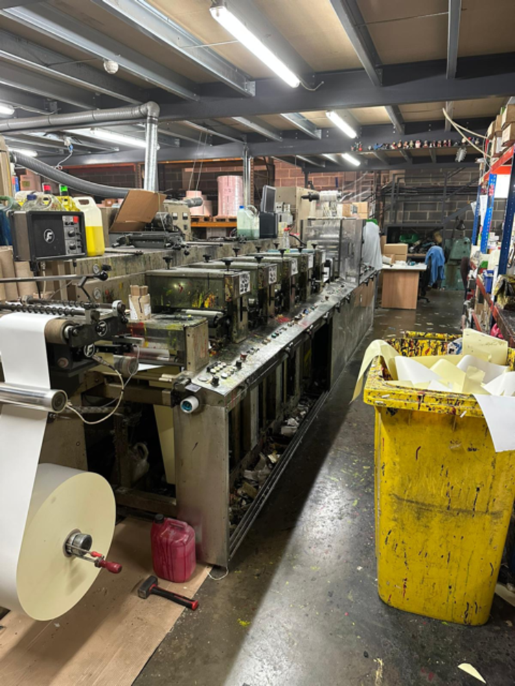 Liquidation of Printing Business Including Machinery, Forklift, Racking, Stock etc