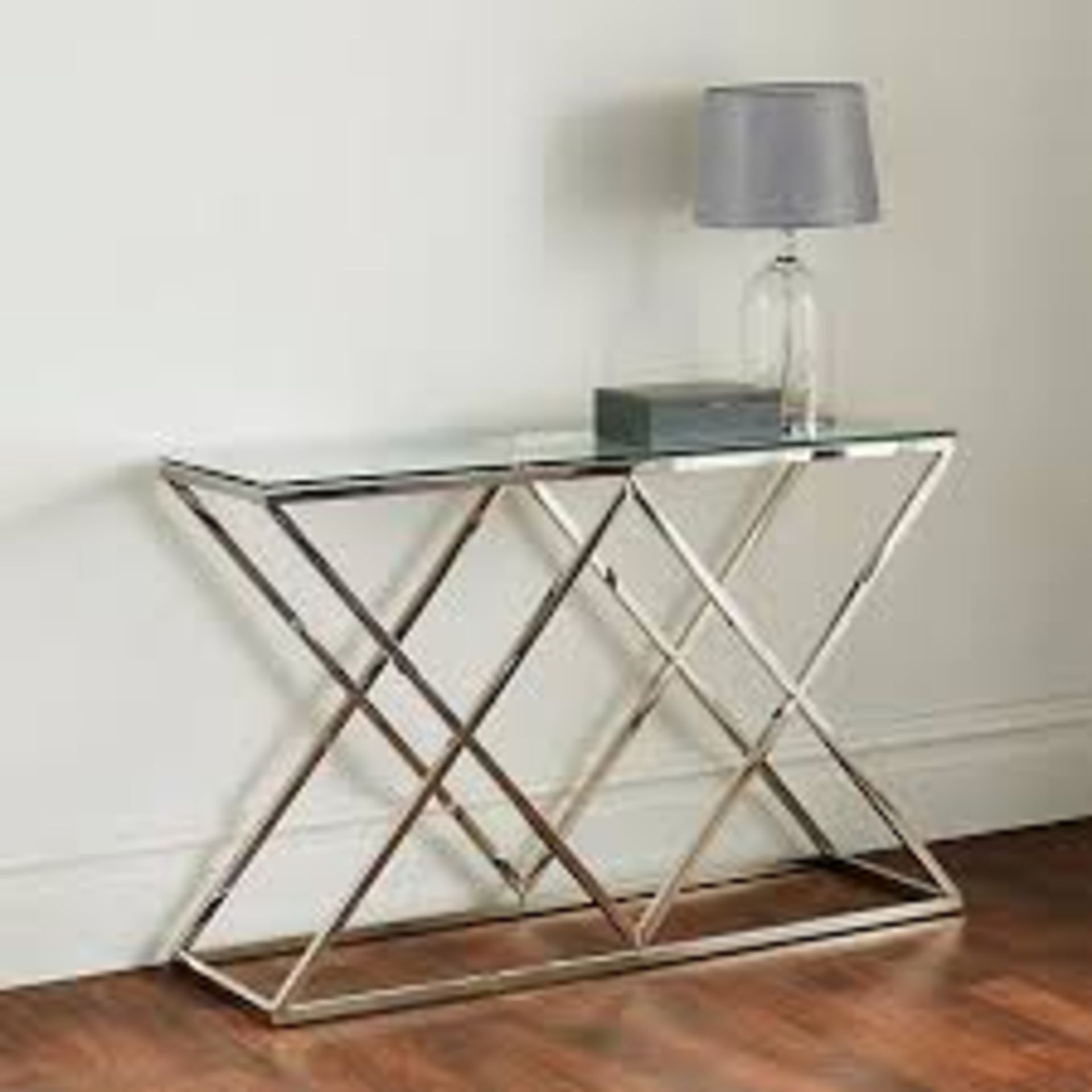 Brand New Pyramid Silver Plated Console Table 120 x 40 x 78cm RRP £440