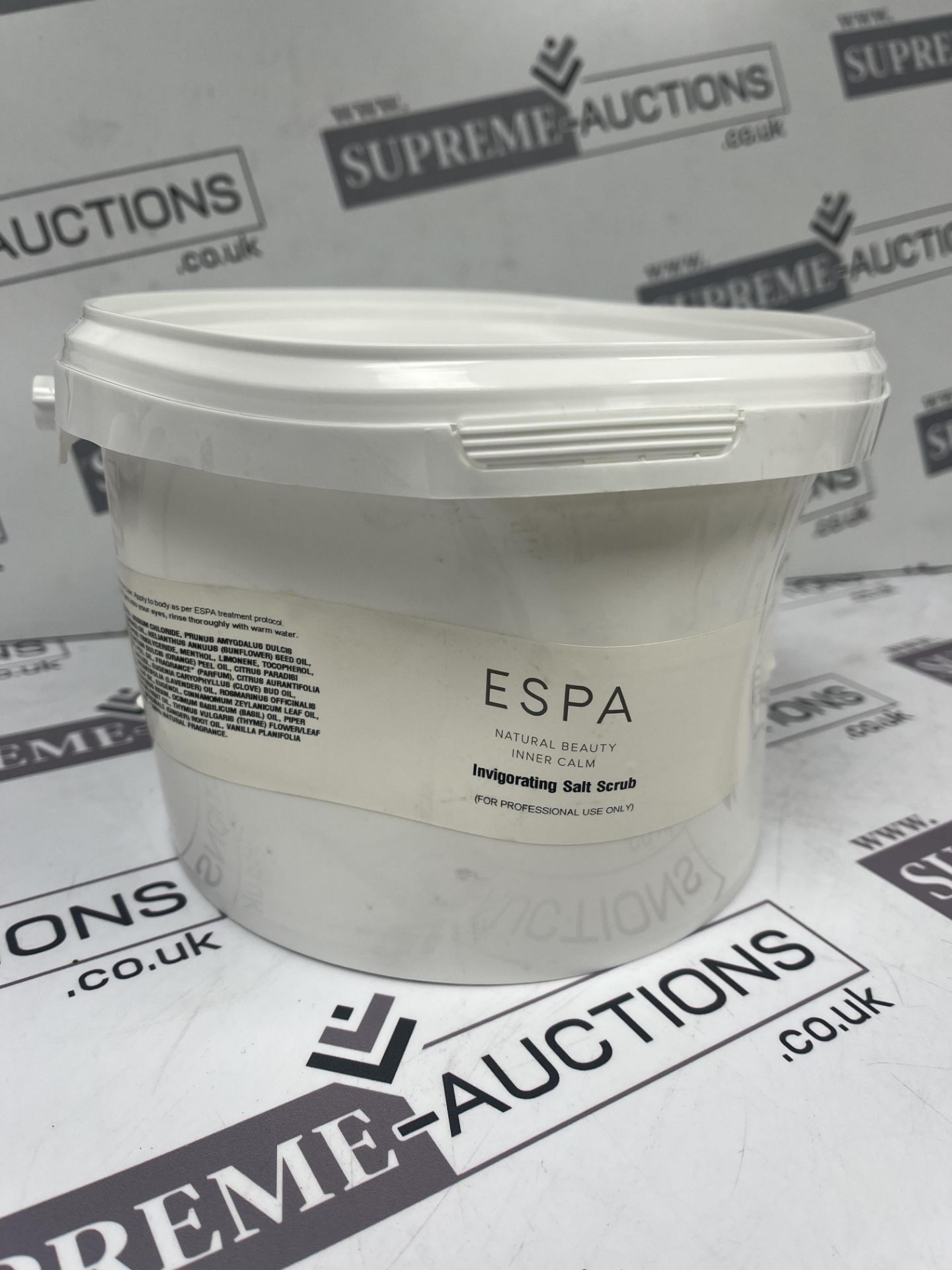 3x NEW ESPA (Professional) Invigorating Salt Scrub 2.5kg. RRP £108 each. (R12-15). A reviving body