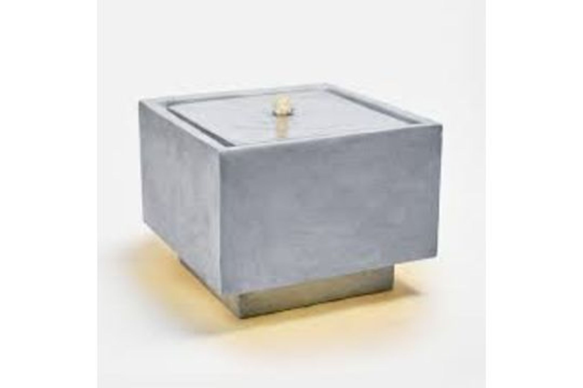 Trade Lot 8 x New & Boxed LED Grey Cube Water Feature. RRP £349.99. (REF718) Square Water Feature,