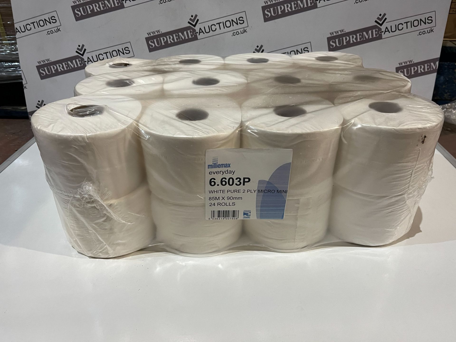 6 X BRAND NEW PACKS OF 24 MILLIEMAX WHITE 2 PLY TOILET ROLLS R11-4