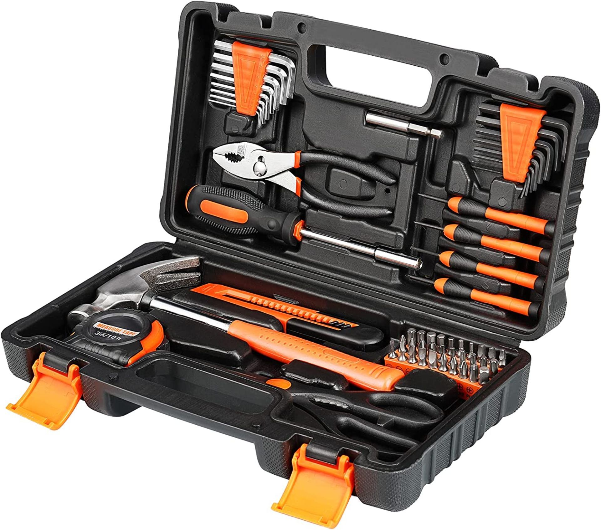 TRADE LOT 16 X NEW BOXED ENGiNDOT Home Tool Kit, 57-Piece Basic Tool kit with Storage Case. (ROW 10)