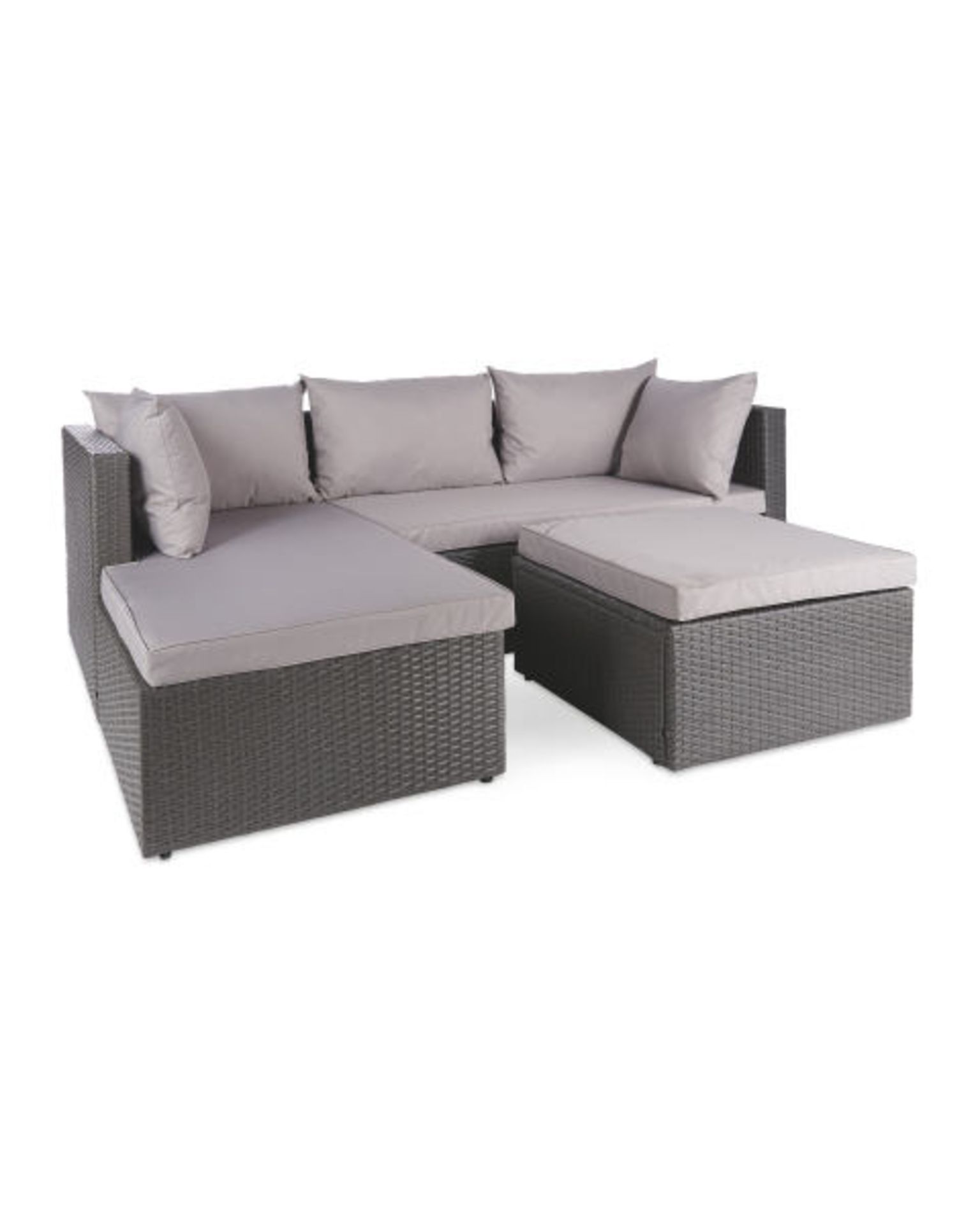 New & Boxed Luxury Grey & Anthracite Corner Sofa Set. Soak in the sun and feel that summer breeze - Image 3 of 4