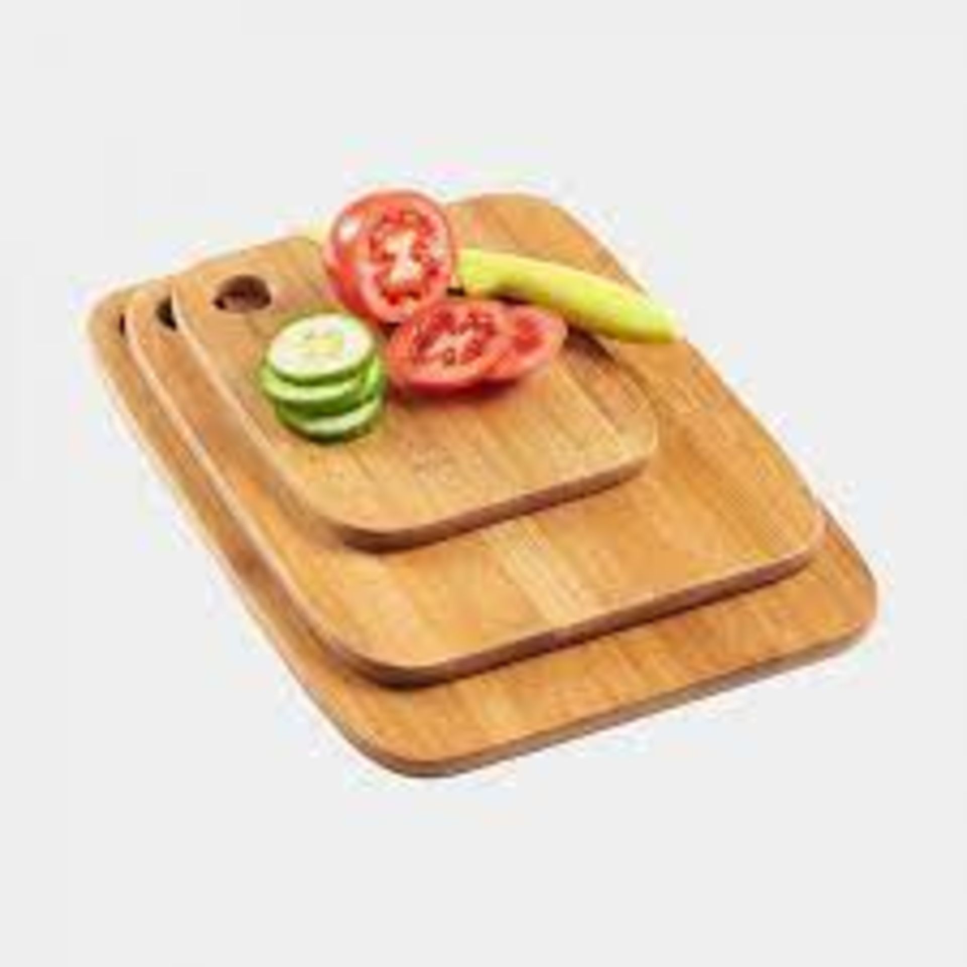 5 x New & Boxed VonChef 3 Piece Chopping Board Set (1000138). Cut, slice and dice to your heart's
